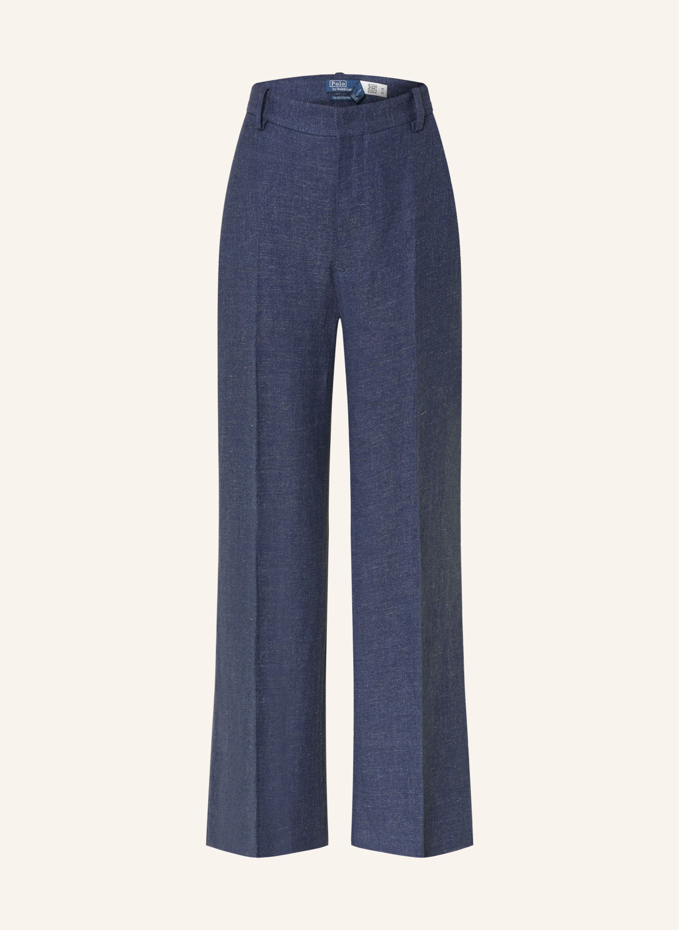 POLO RALPH LAUREN Marlenehose mit Leinen: DUNKELBLAU