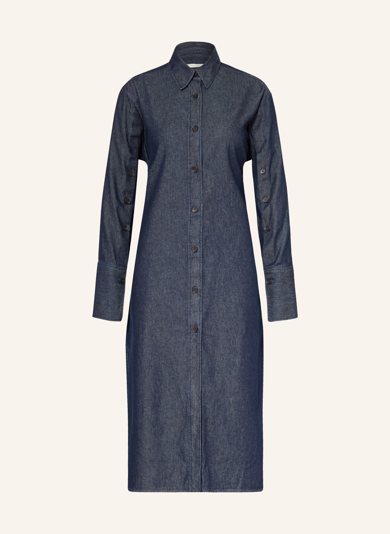 lilienfels Robe chemise effet denim: BLEU FONCÉ