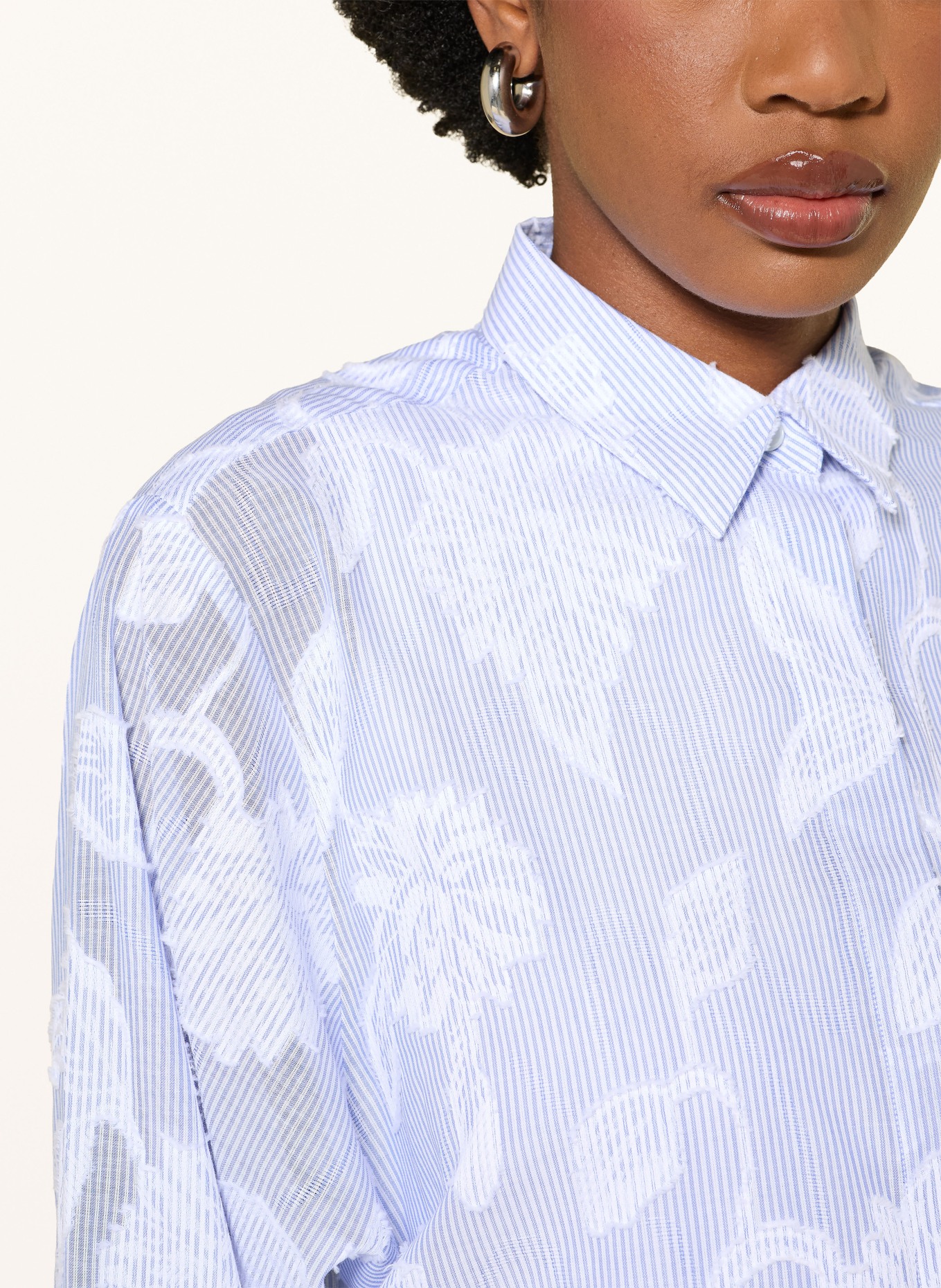 lilienfels Shirt blouse: BLUE / WHITE