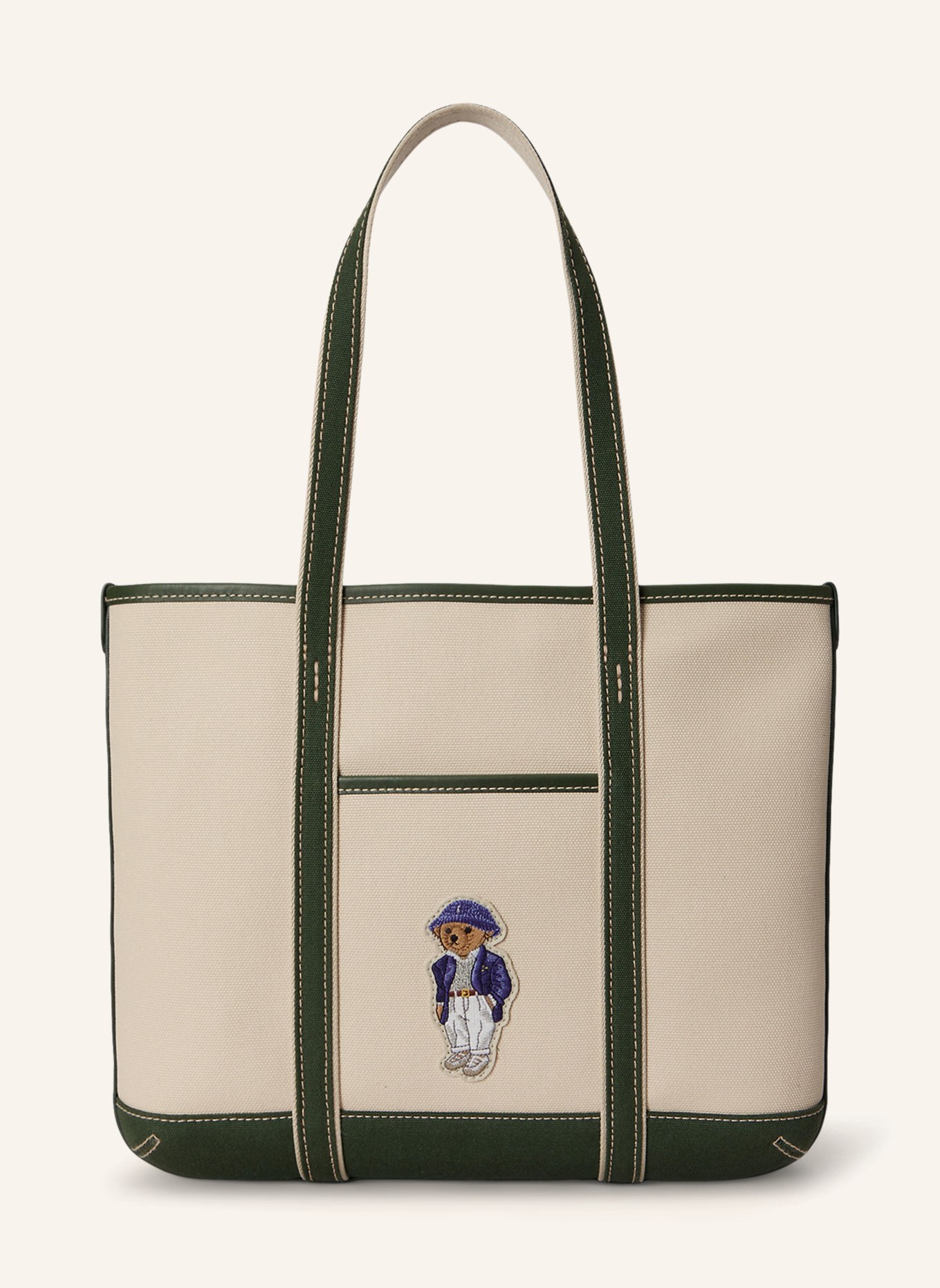 POLO RALPH LAUREN Shopper: CRÈME / DONKERGROEN