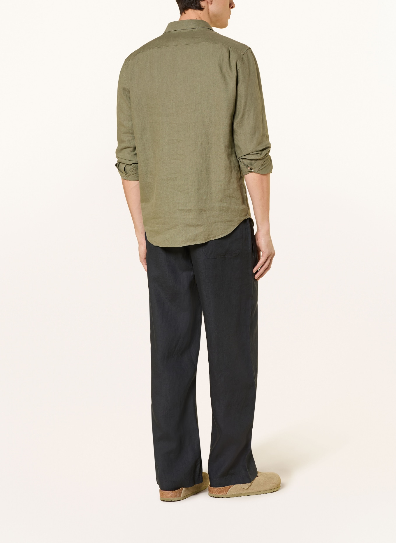 ARKET Leinenhose Regular Fit: DUNKELBLAU