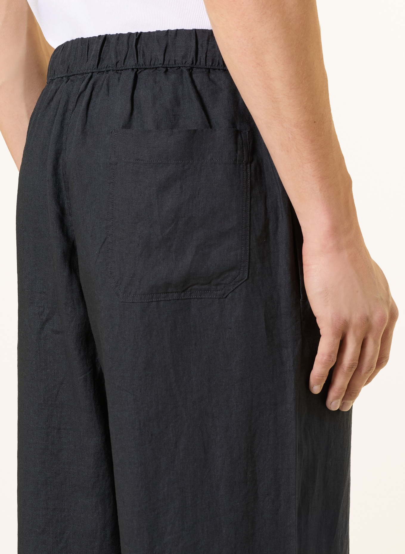 ARKET Leinenhose Regular Fit: DUNKELBLAU
