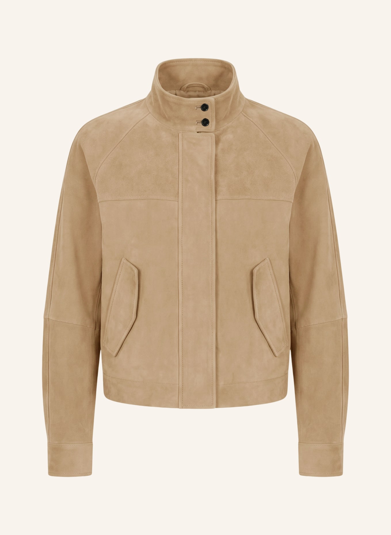 RICANO ADRIANA Leather Jacket: BEIGE