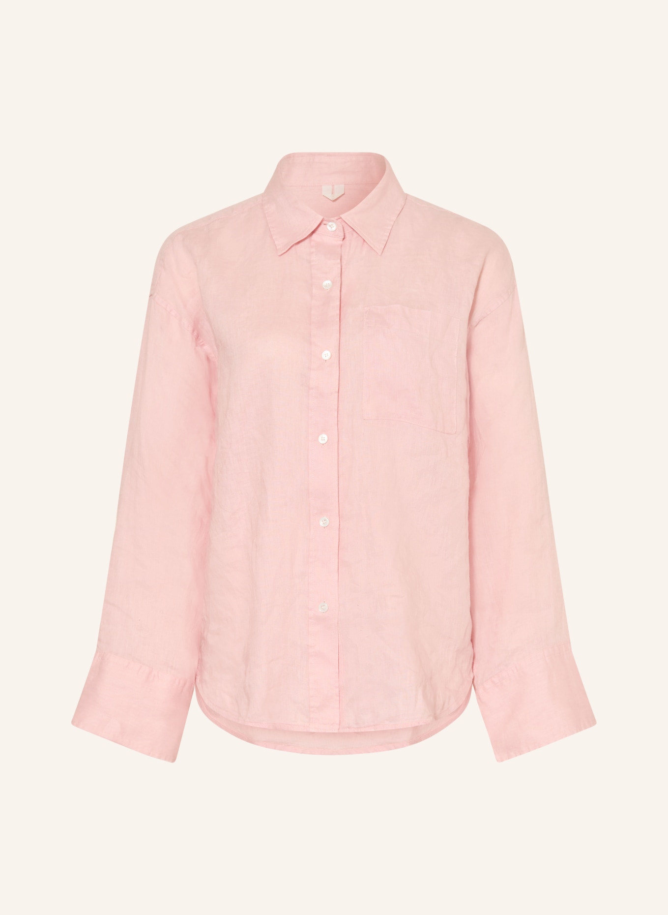 ARKET Robe chemise ILSE en lin: ROSE CLAIR