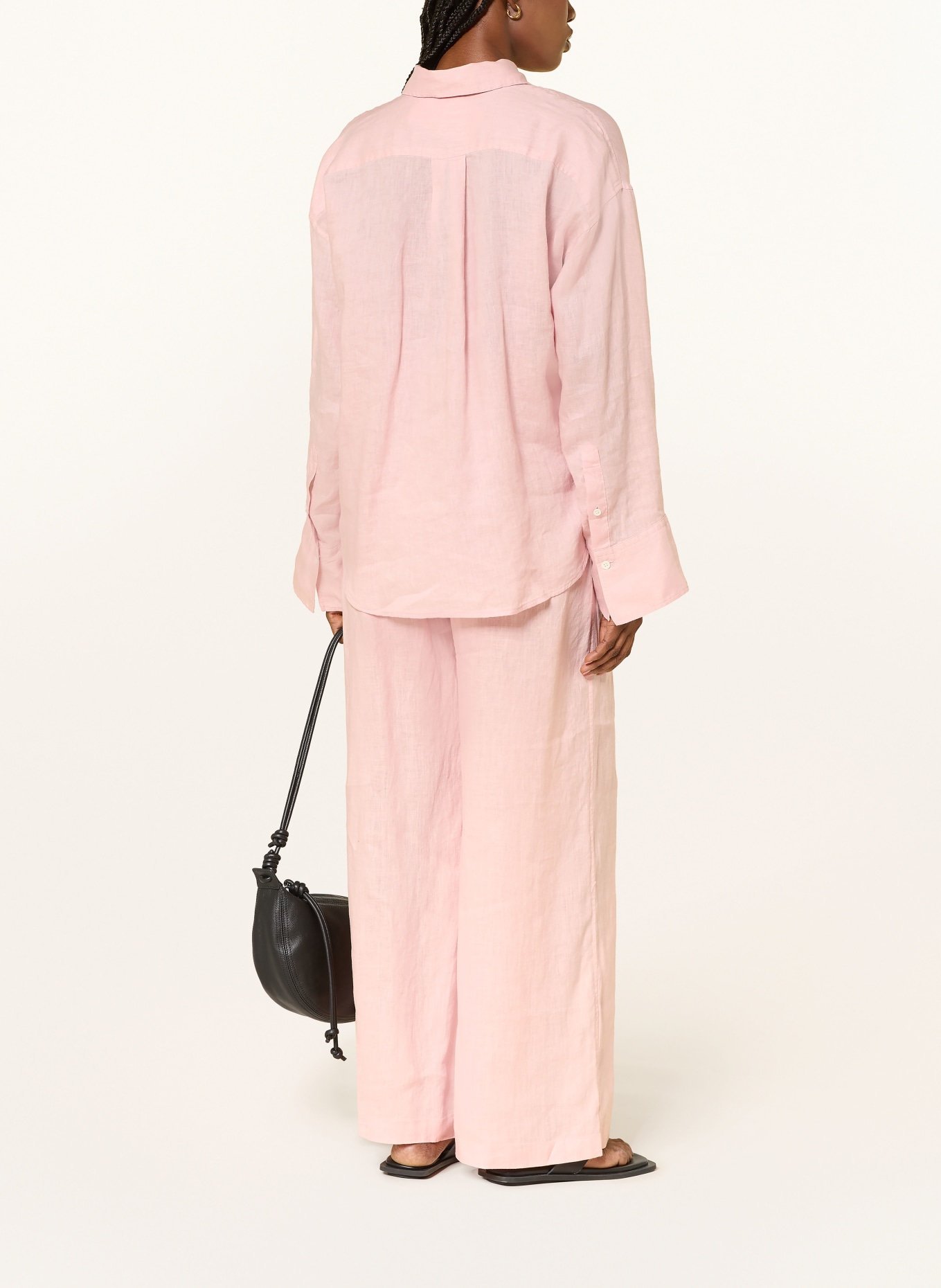 ARKET Robe chemise ILSE en lin: ROSE CLAIR