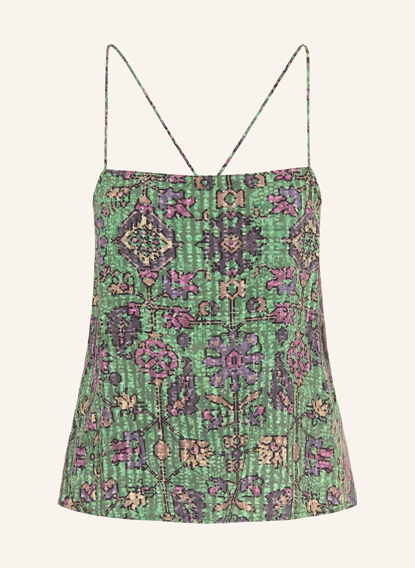 ba&sh Top PAMELA: GRÜN / BEIGE / LILA