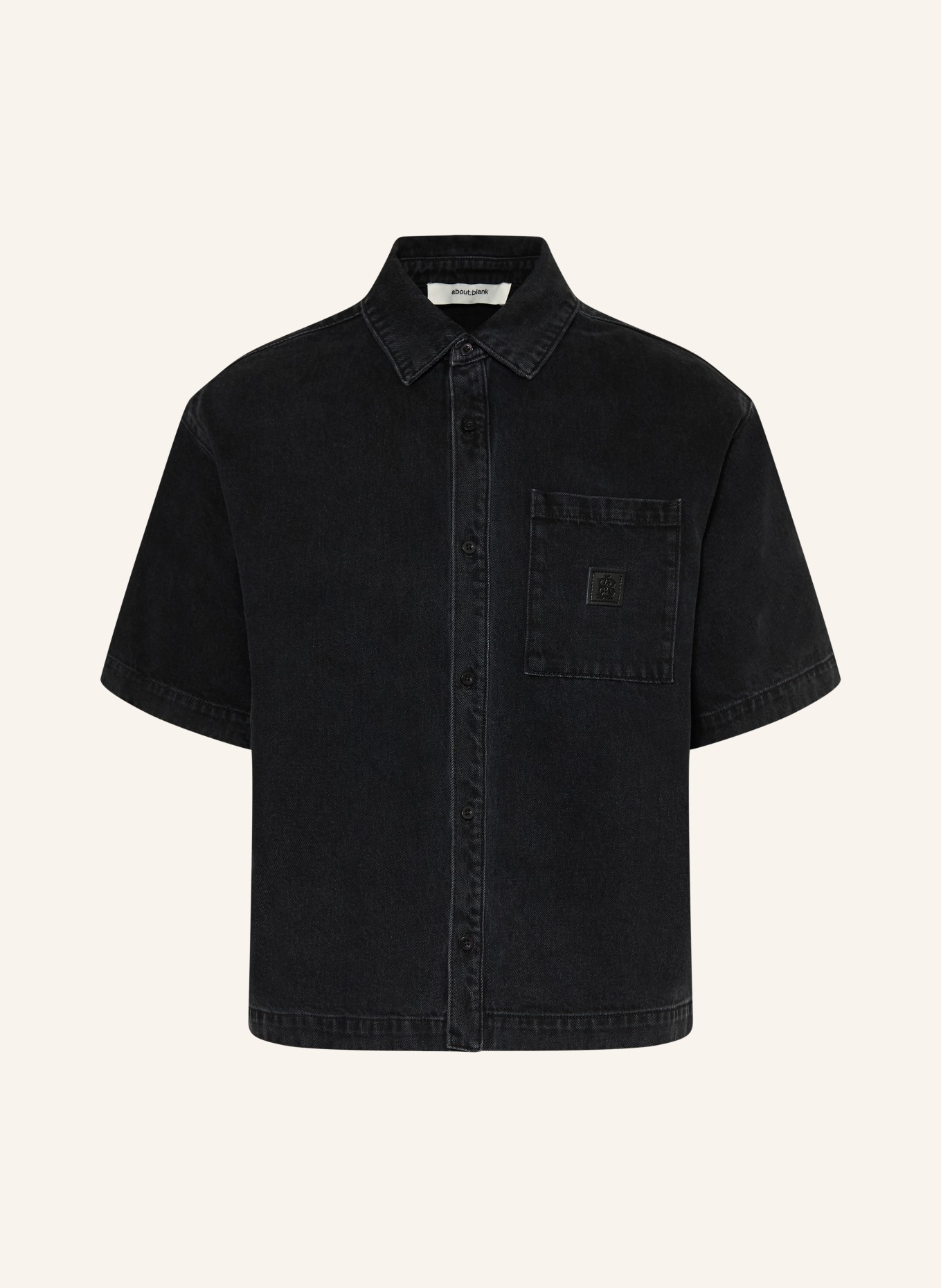 about:blank Jeanshemd Comfort Fit: SCHWARZ