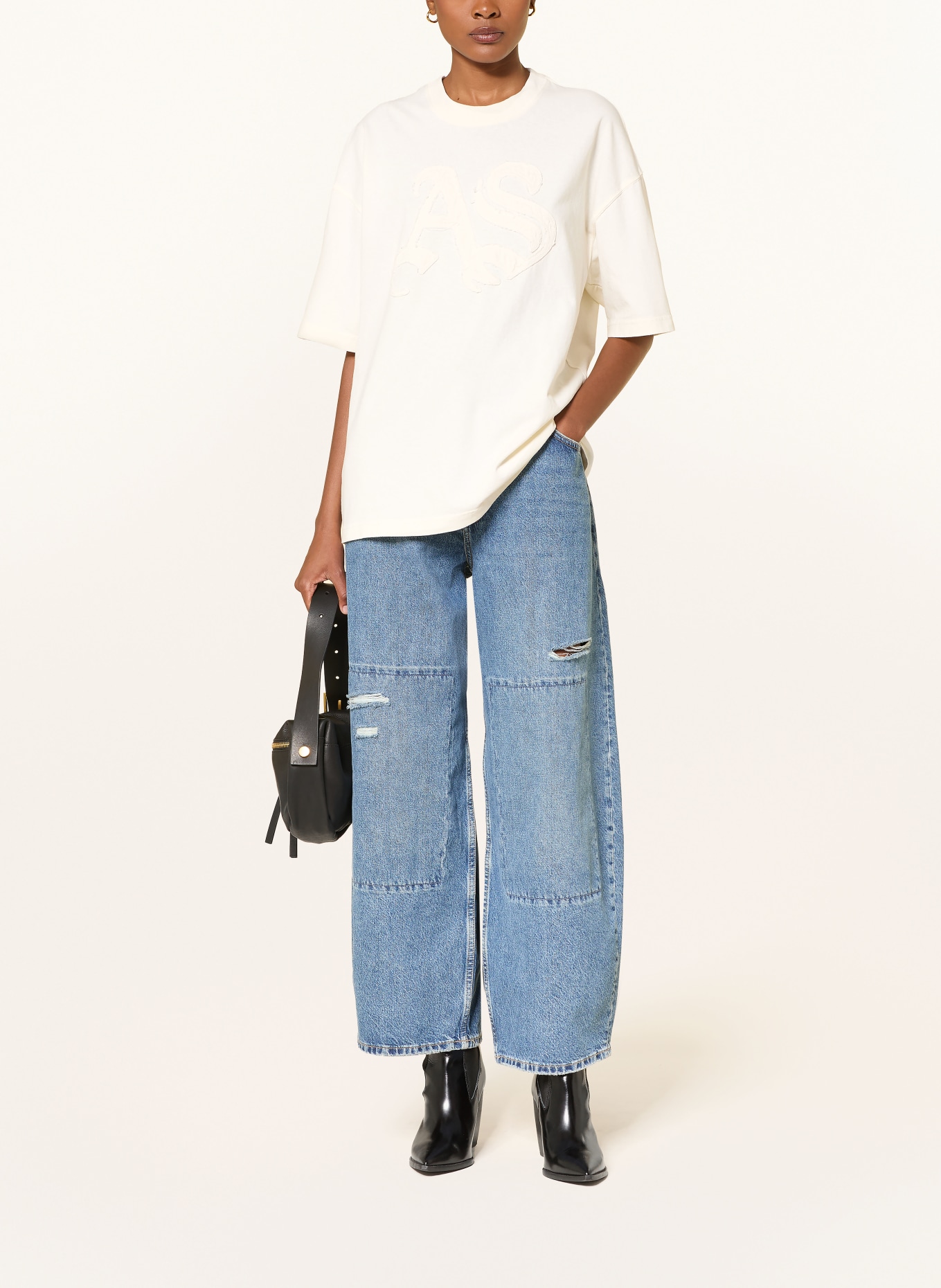 ALLSAINTS T-shirt INSIGNIA ETTA: CRÈME