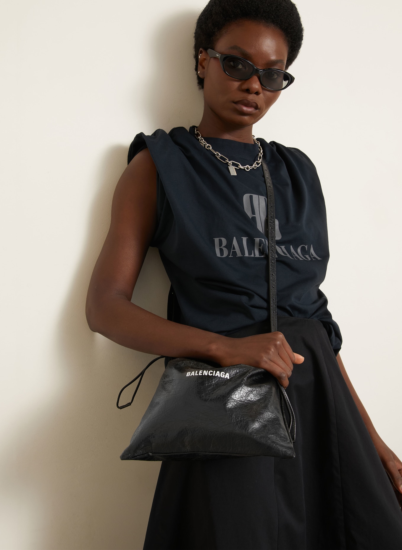 BALENCIAGA torba na ramię: CZARNY