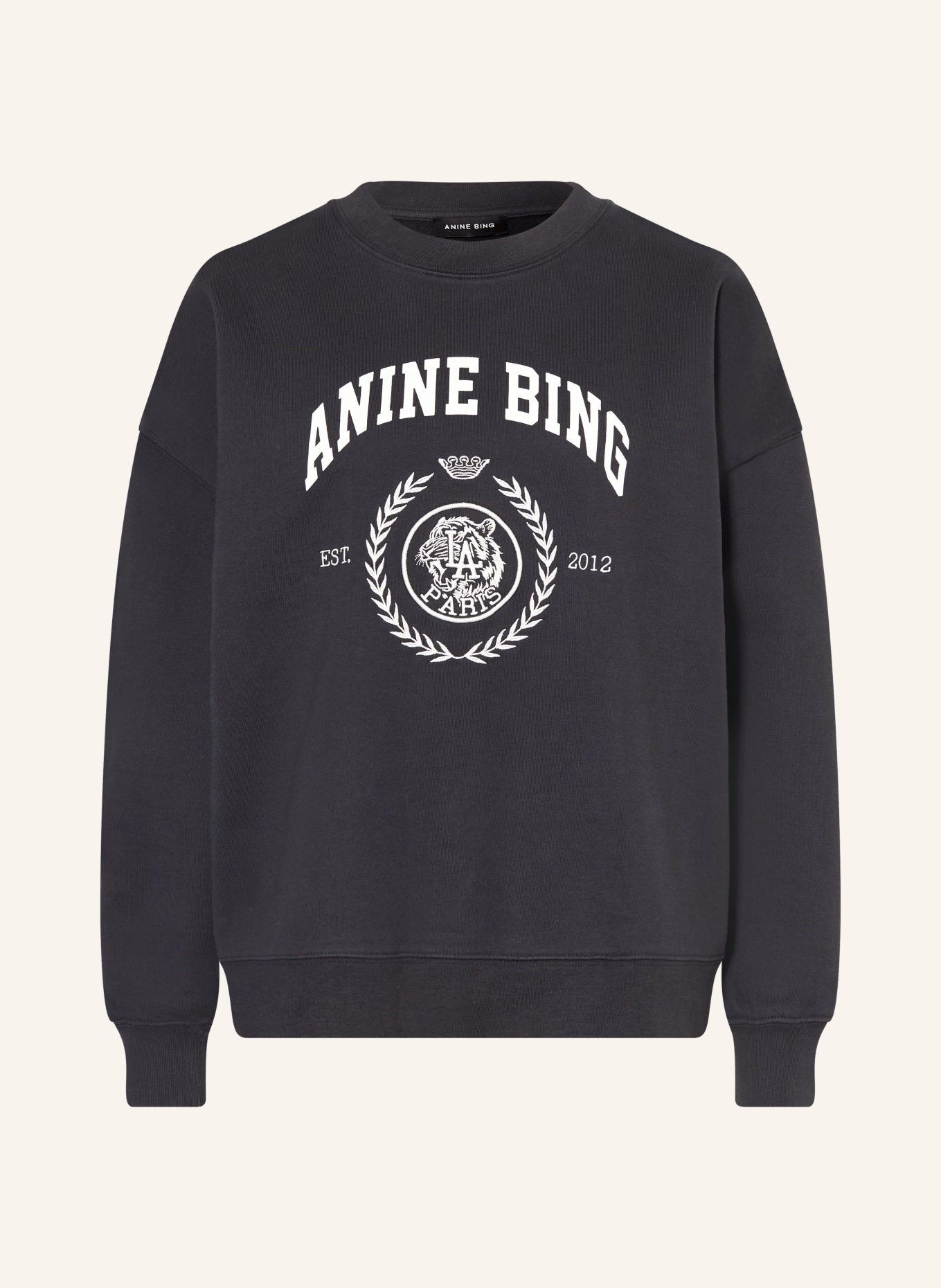 ANINE BING Oversized-sweatshirt MILES: SORT / HVID