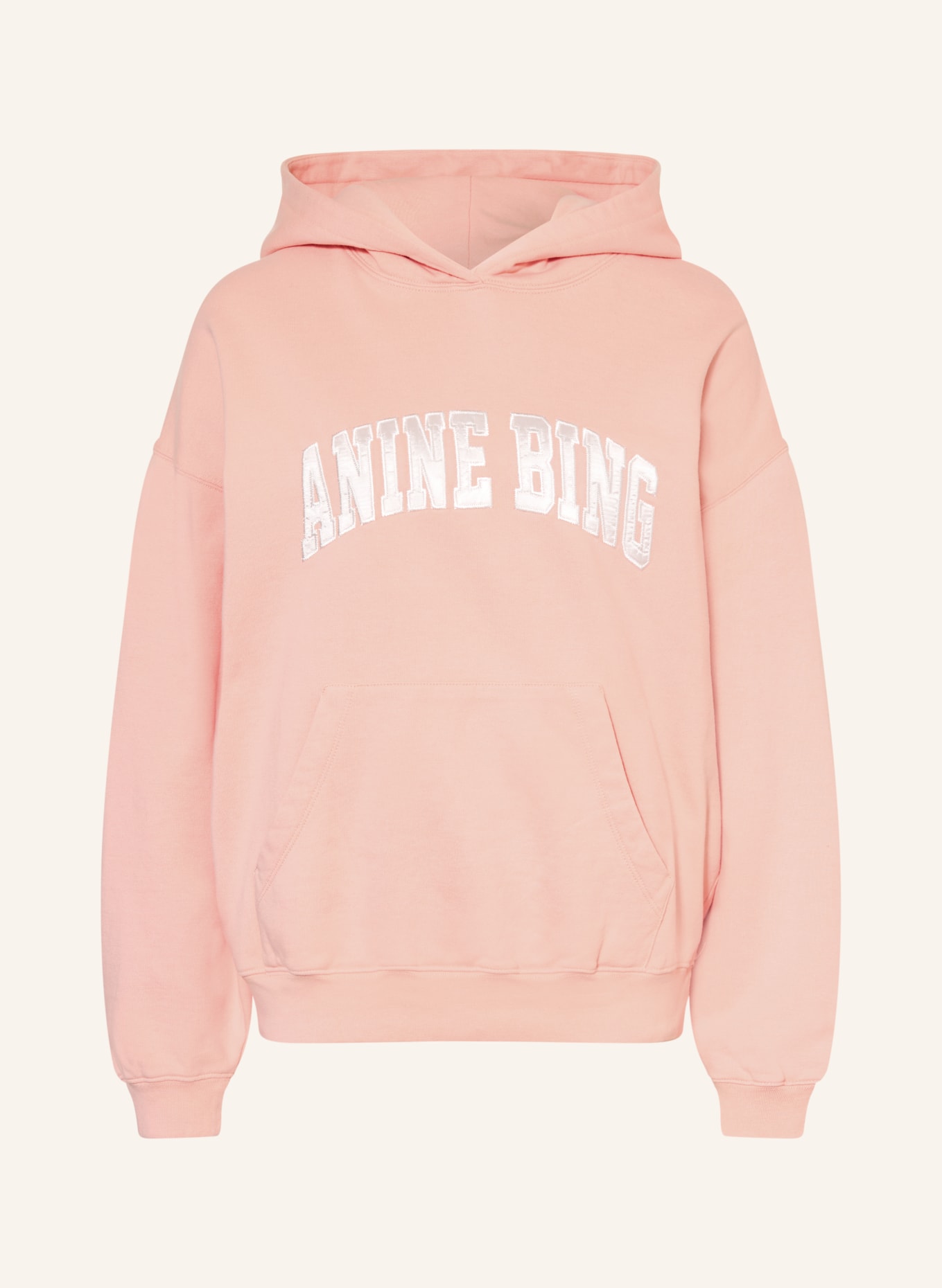 ANINE BING Hoodie HARVEY: LYSERØD / HVID