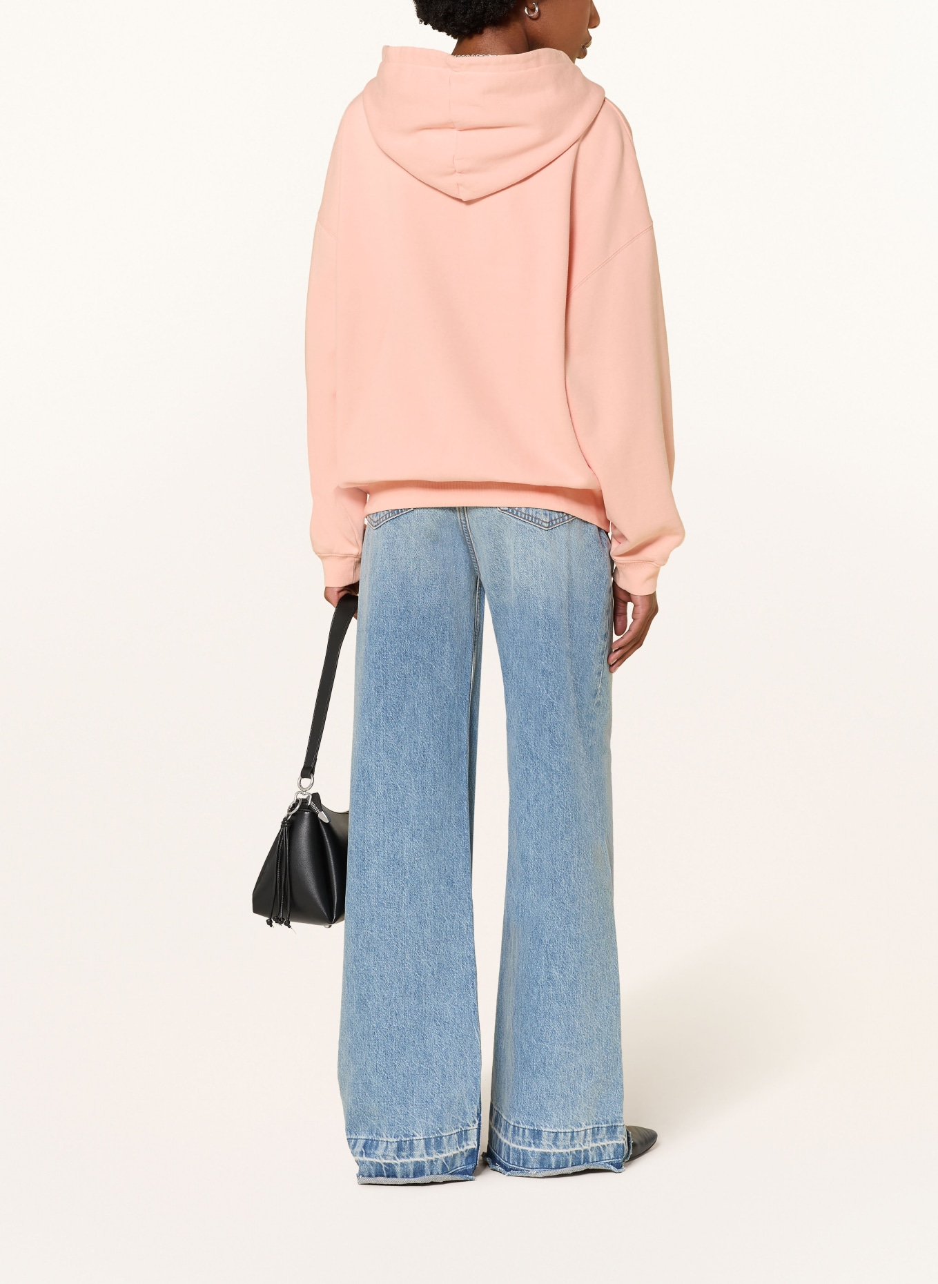 ANINE BING Hoodie HARVEY: LYSERØD / HVID