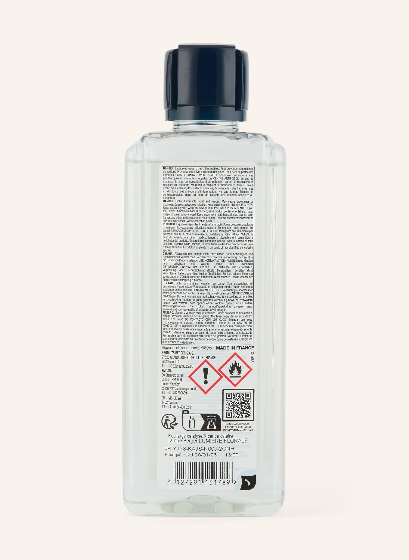 MAISON BERGER PARIS LUMIÈRE FLORALE Fragrance Lamp Refill: WHITE
