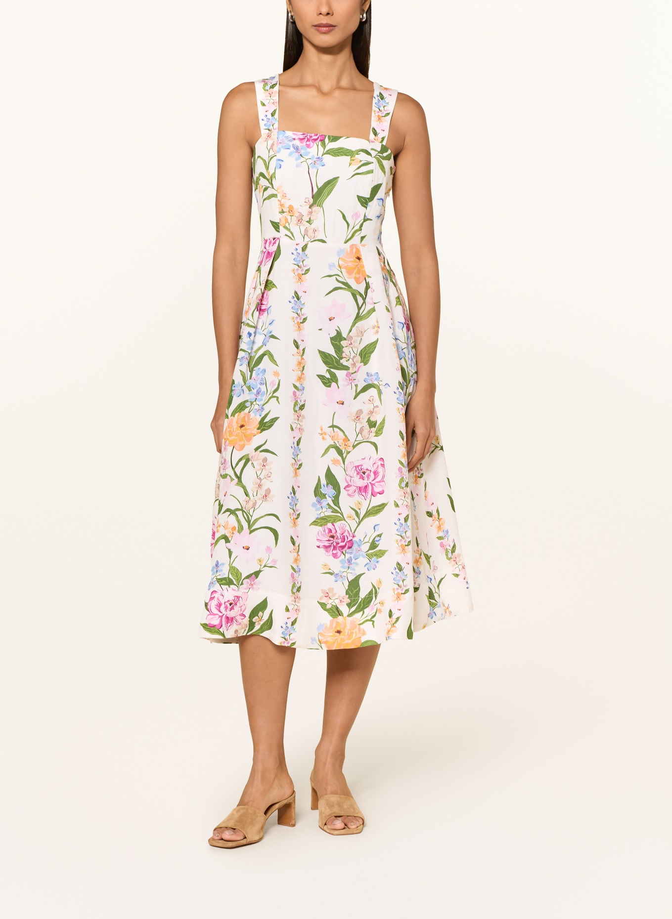 Phase Eight Rochie LUCIA din in: ALB / FUCSIA / VERDE