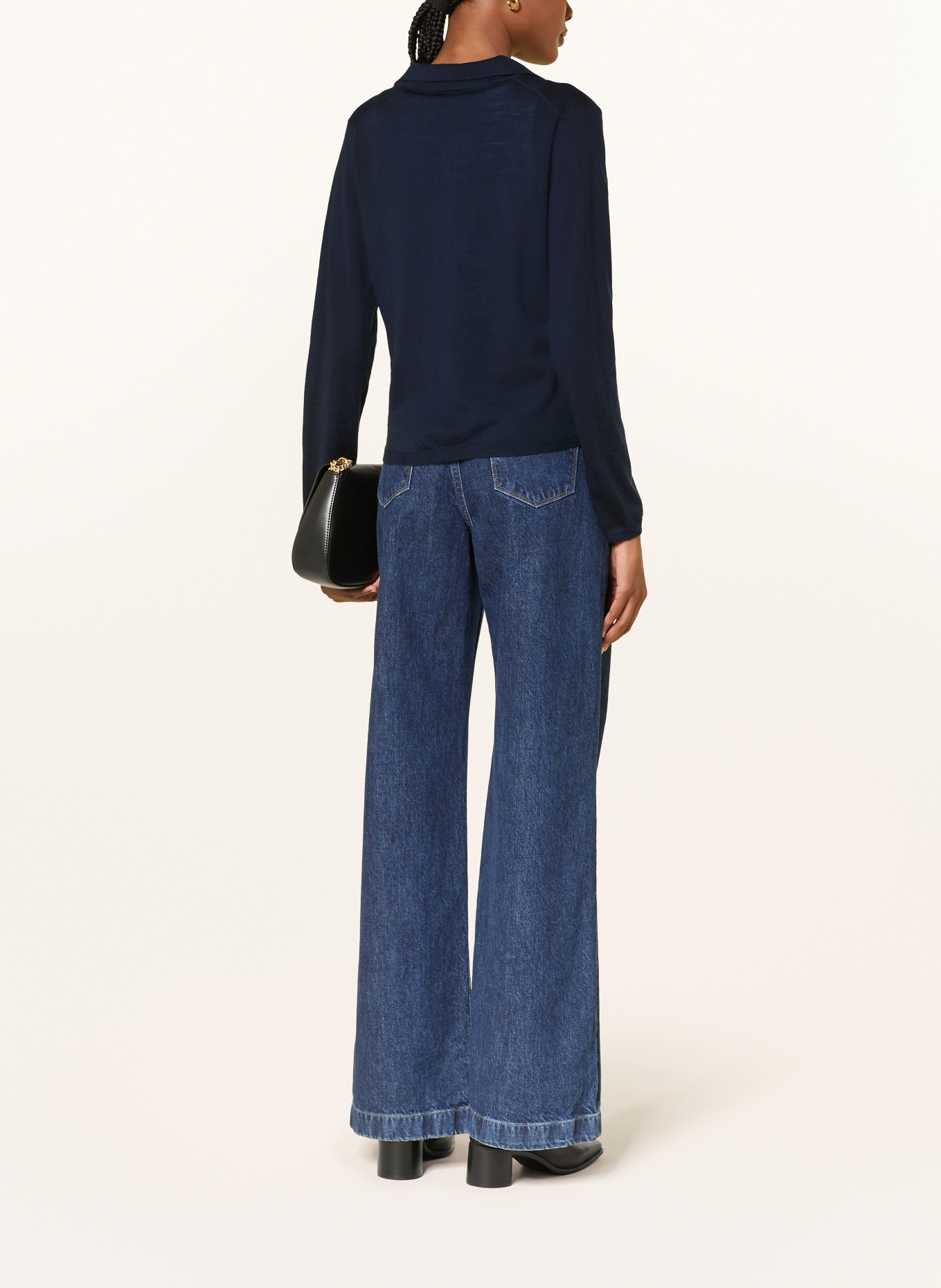 lilienfels Pullover mit Merinowolle: DUNKELBLAU