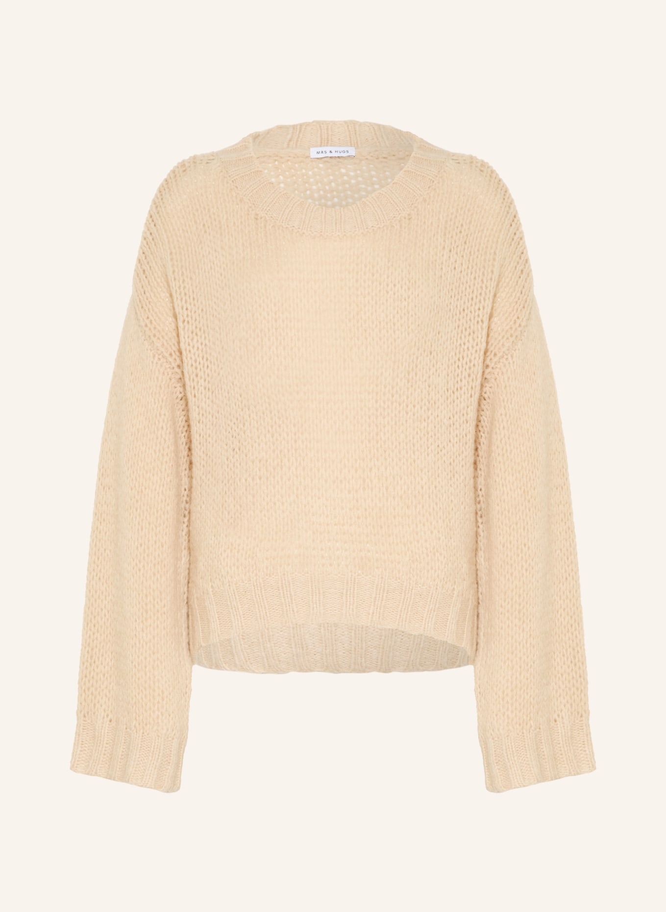 MRS & HUGS Pull oversize: MARRON CLAIR