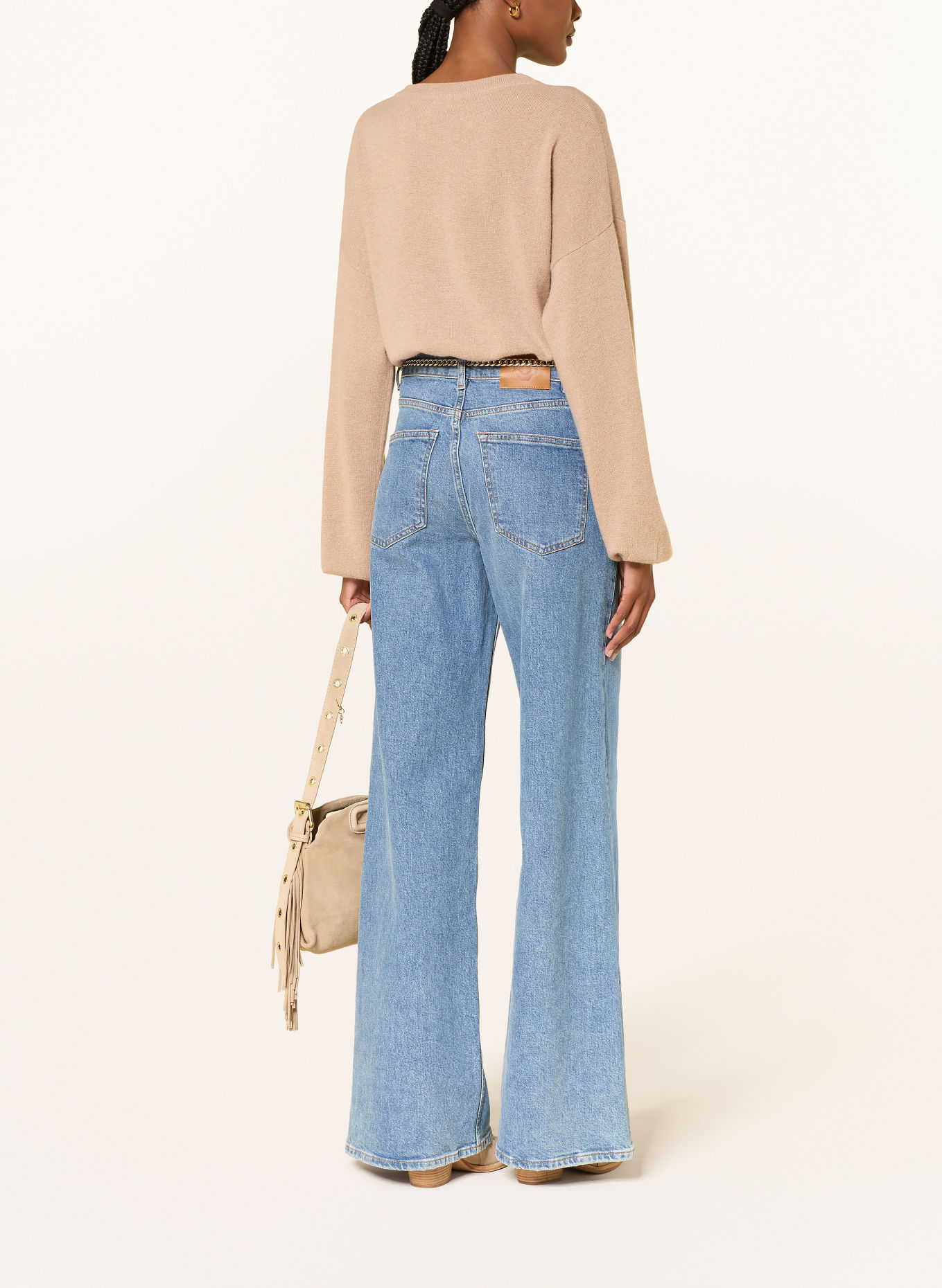 MRS & HUGS Pull en cachemire: BEIGE