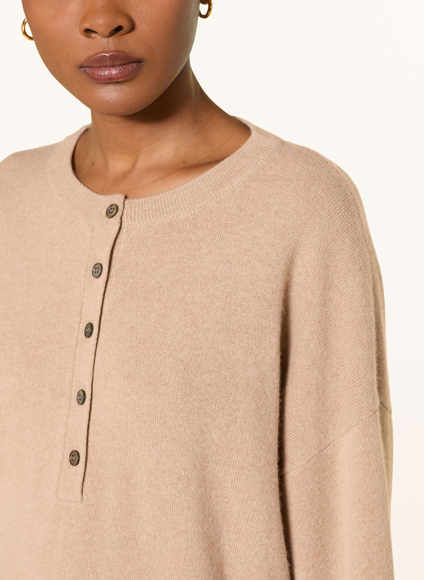 MRS & HUGS Pull en cachemire: BEIGE