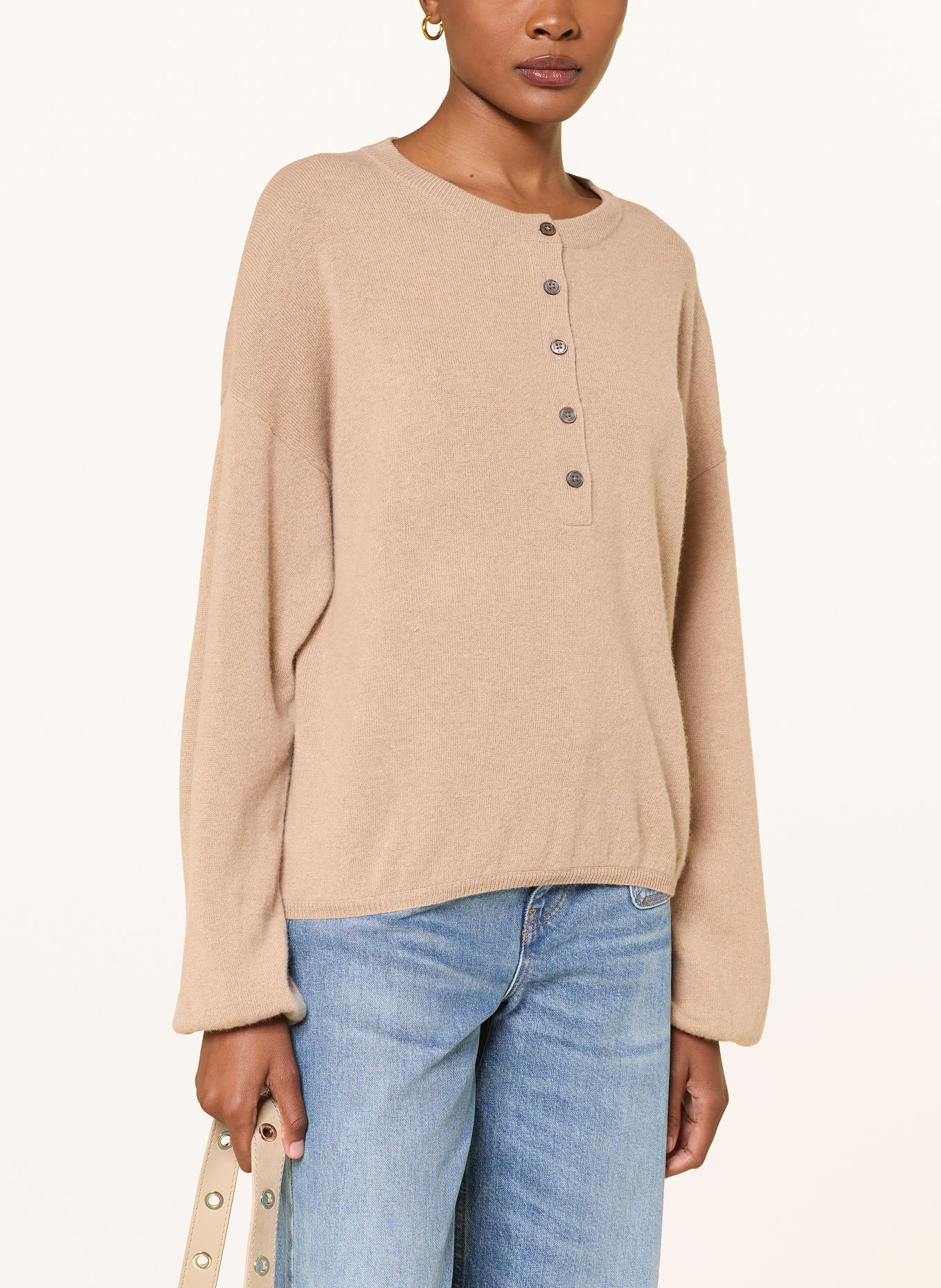 MRS & HUGS Pull en cachemire: BEIGE