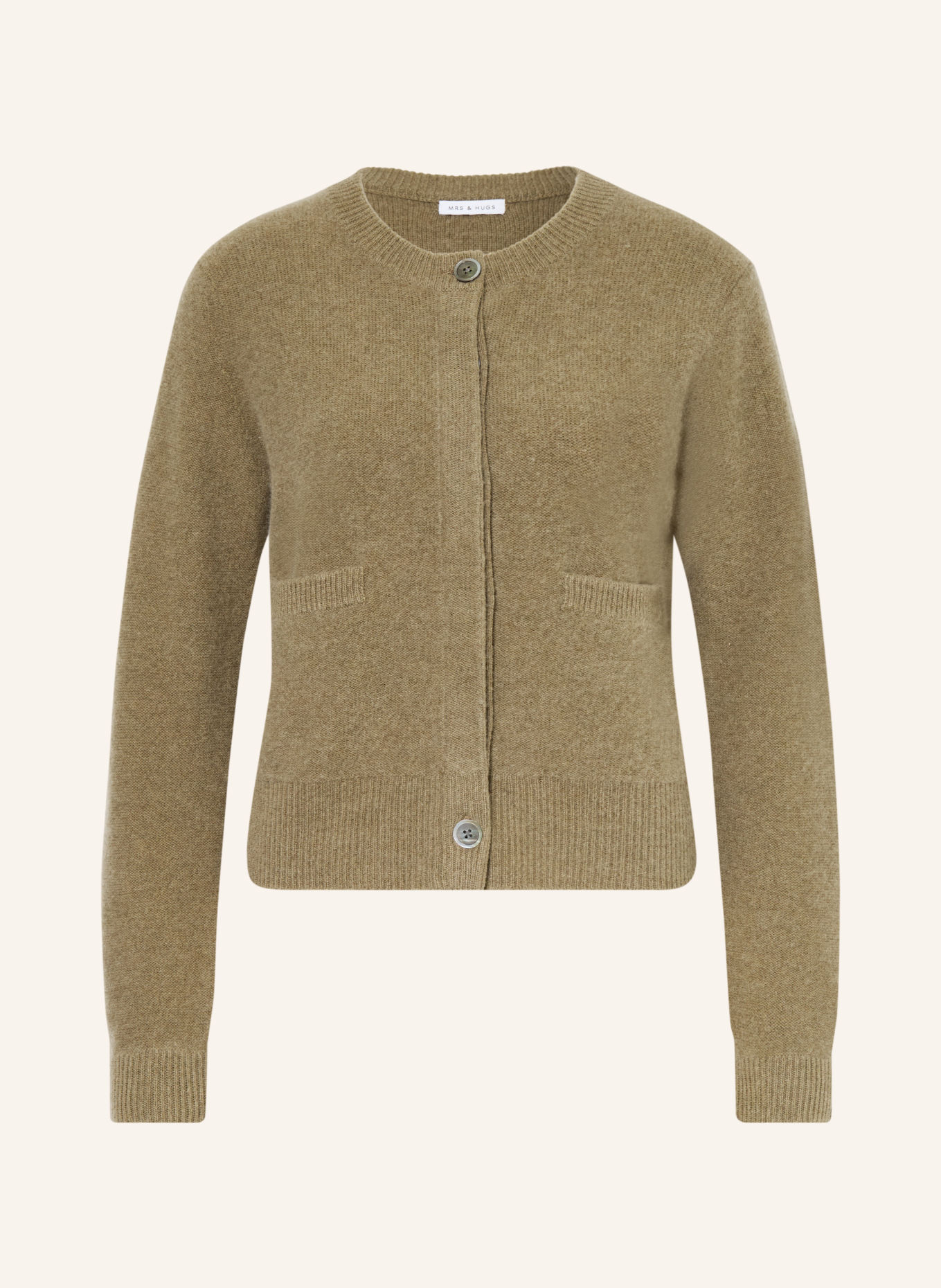 MRS & HUGS Cardigan en cachemire: KAKI