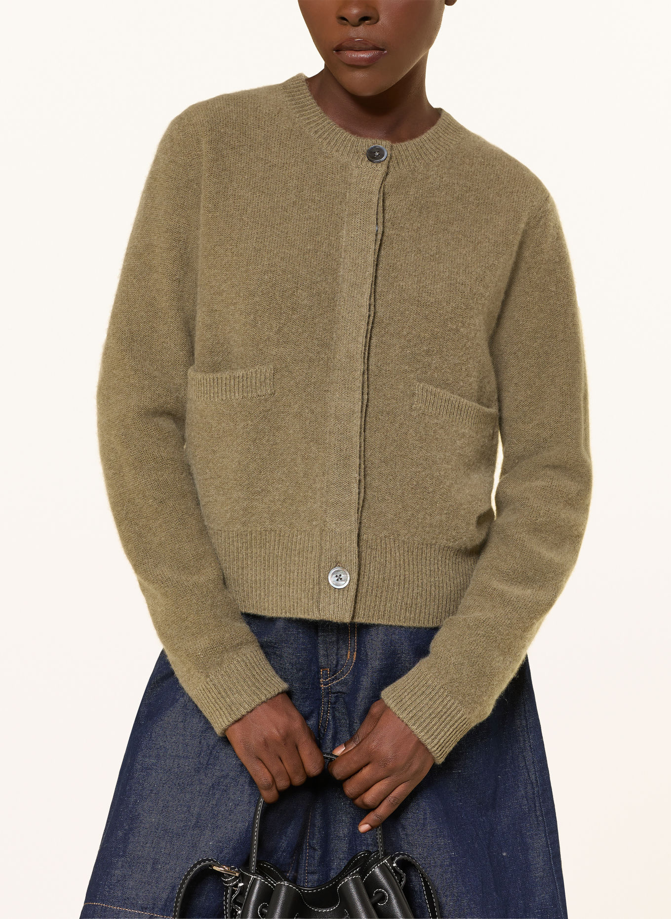MRS & HUGS Cardigan en cachemire: KAKI
