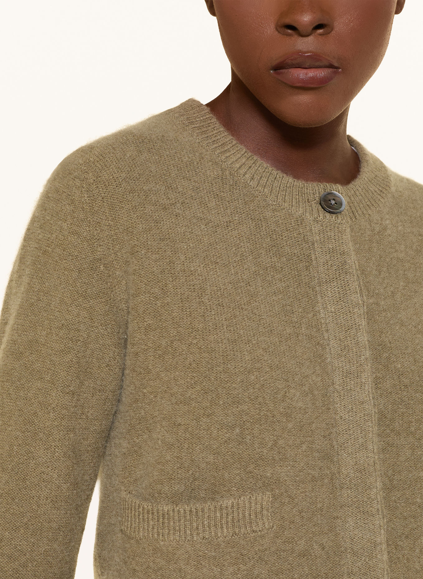 MRS & HUGS Cardigan en cachemire: KAKI