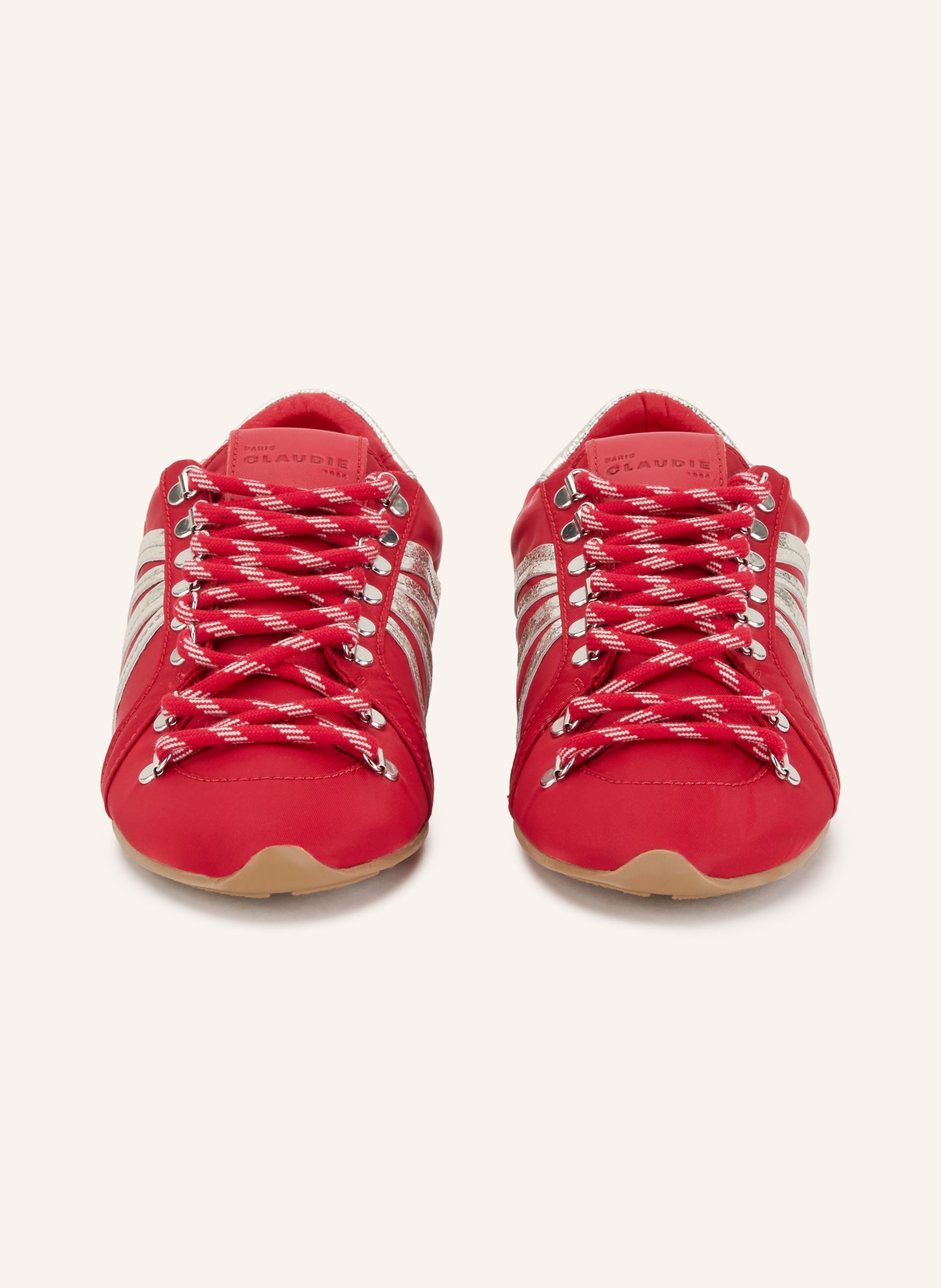 CLAUDIE PIERLOT Sneaker: ROT / SILBER