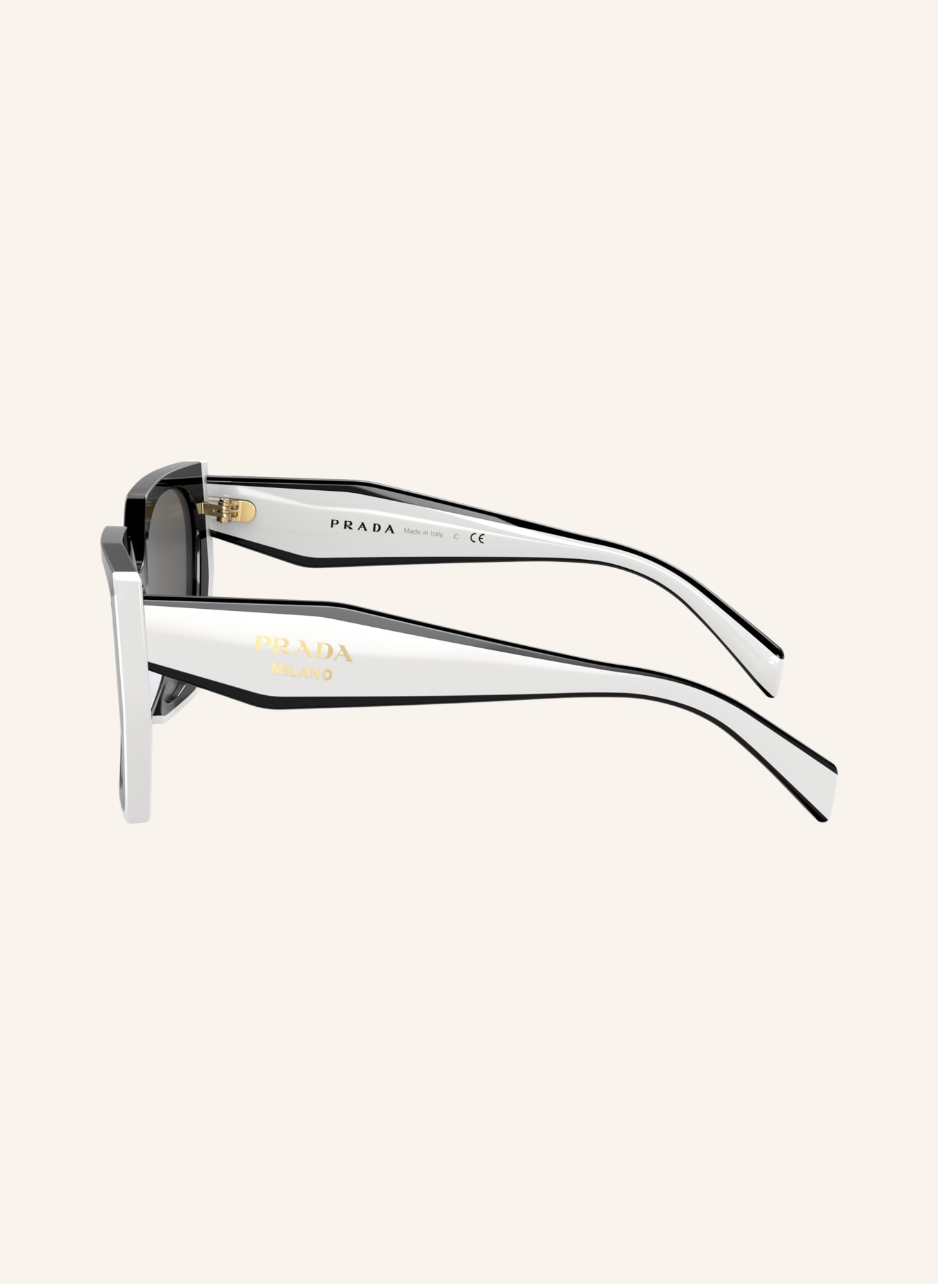 PRADA PR 15WSF Sunglasses: BLACK/ DARK GREY