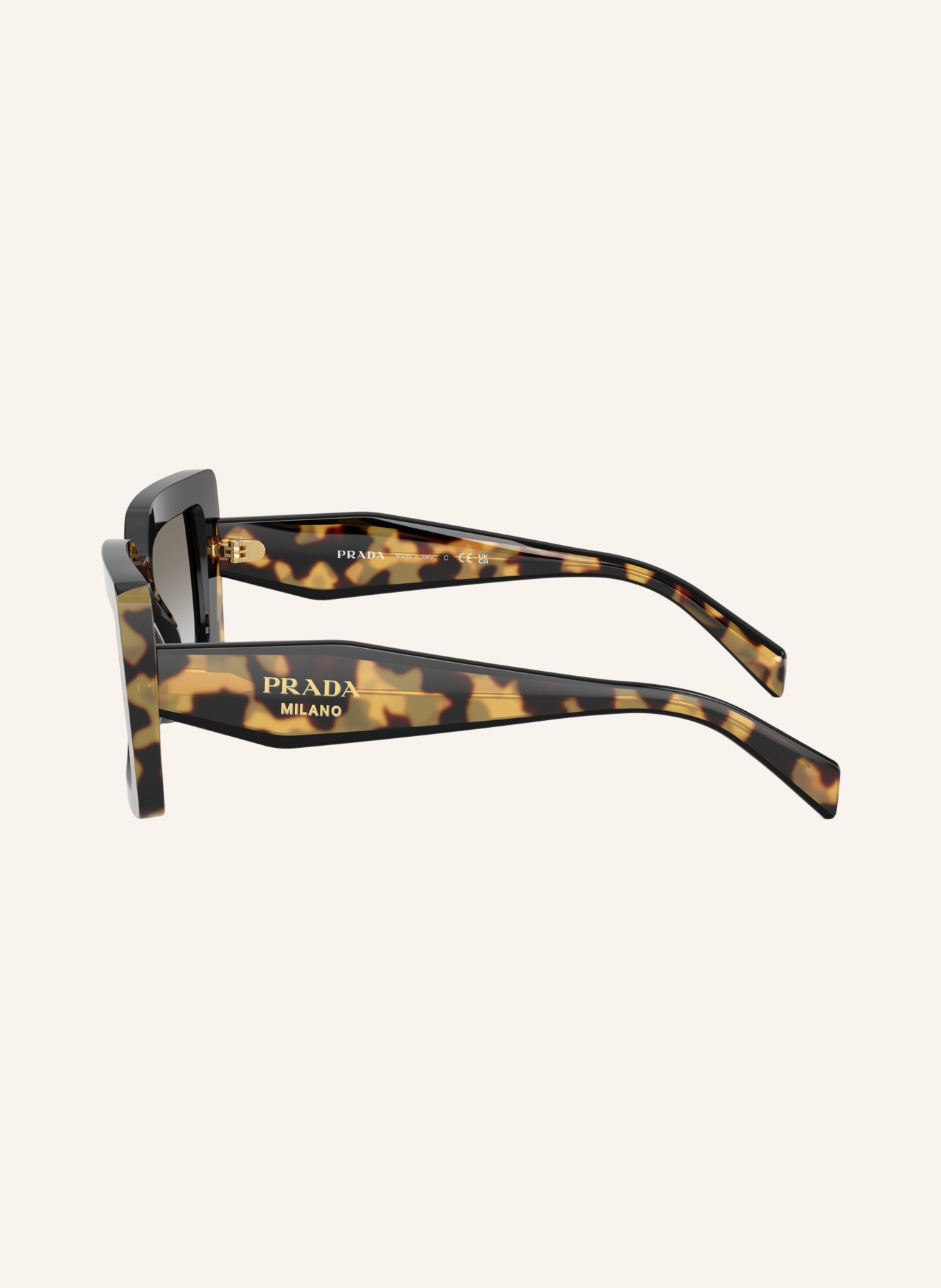 PRADA Solbriller PR D01SF: SORT / GRÅ FARVEOVERGANG