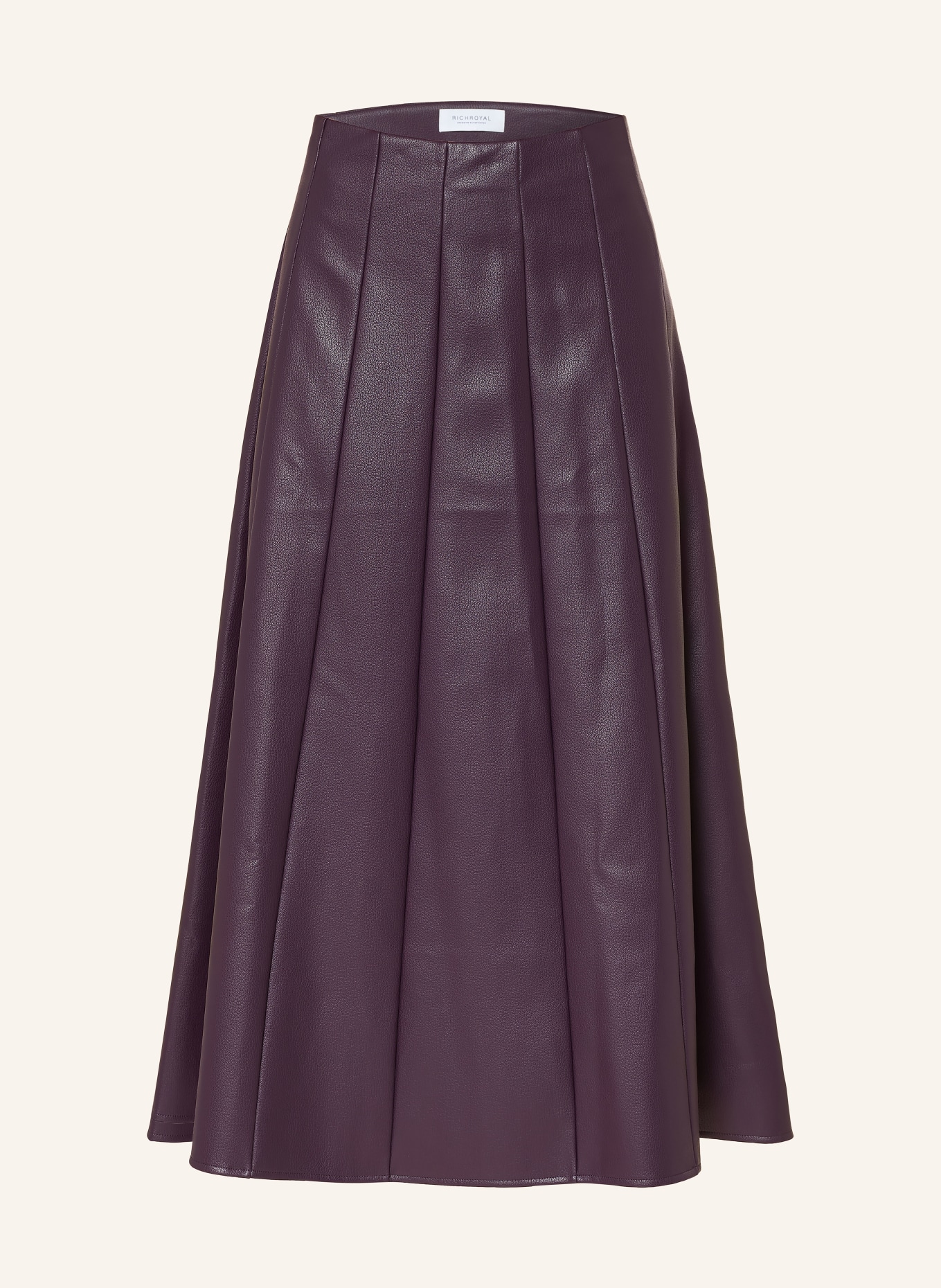 Rich & Royal Leather-look skirt: DARK PURPLE