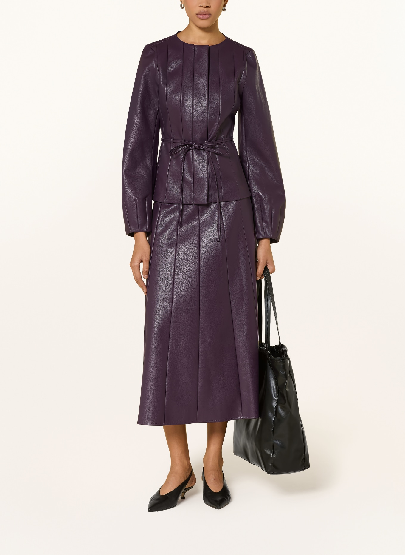 Rich & Royal Leather-look jacket: DARK PURPLE
