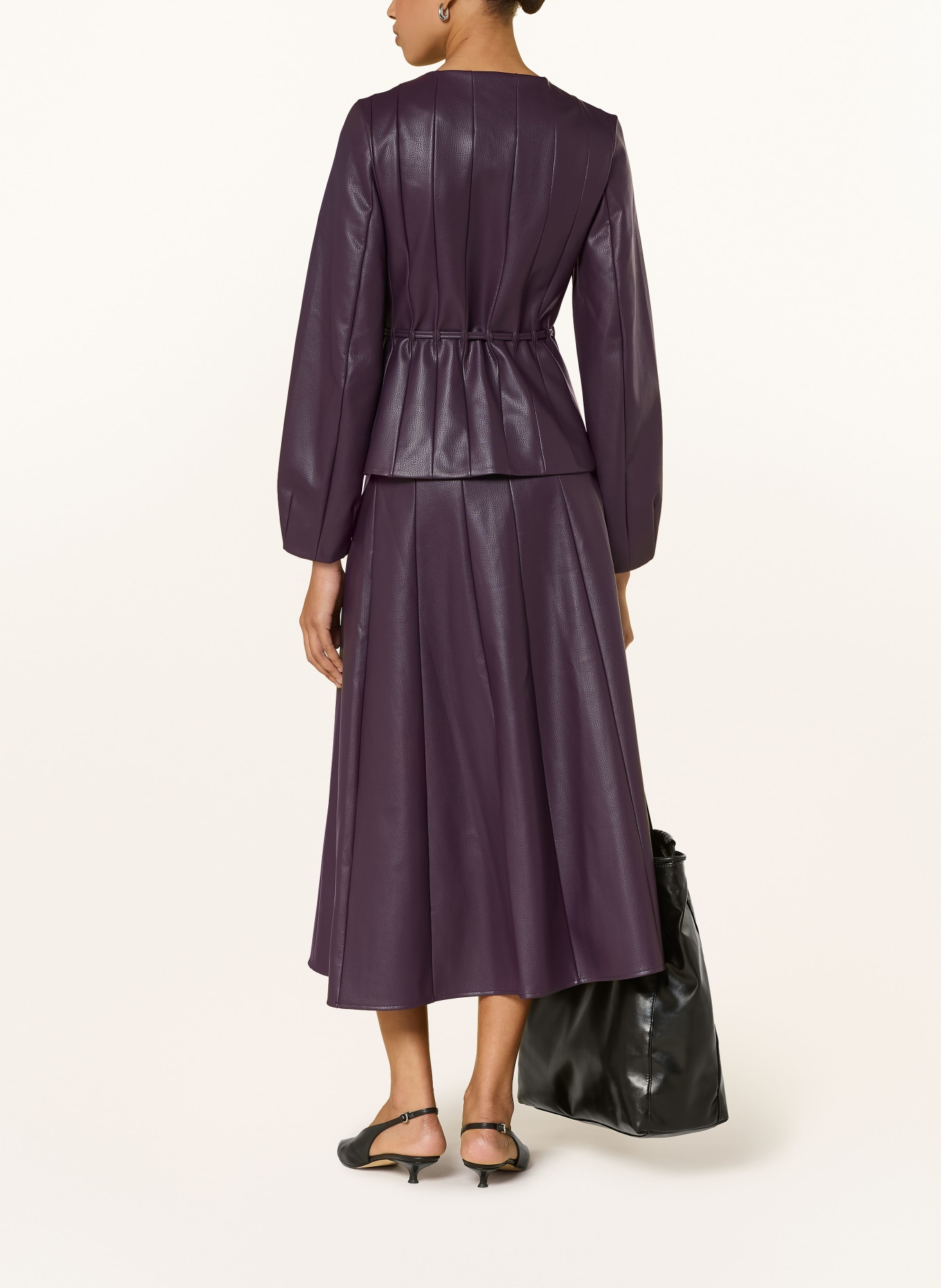 Rich & Royal Leather-look jacket: DARK PURPLE