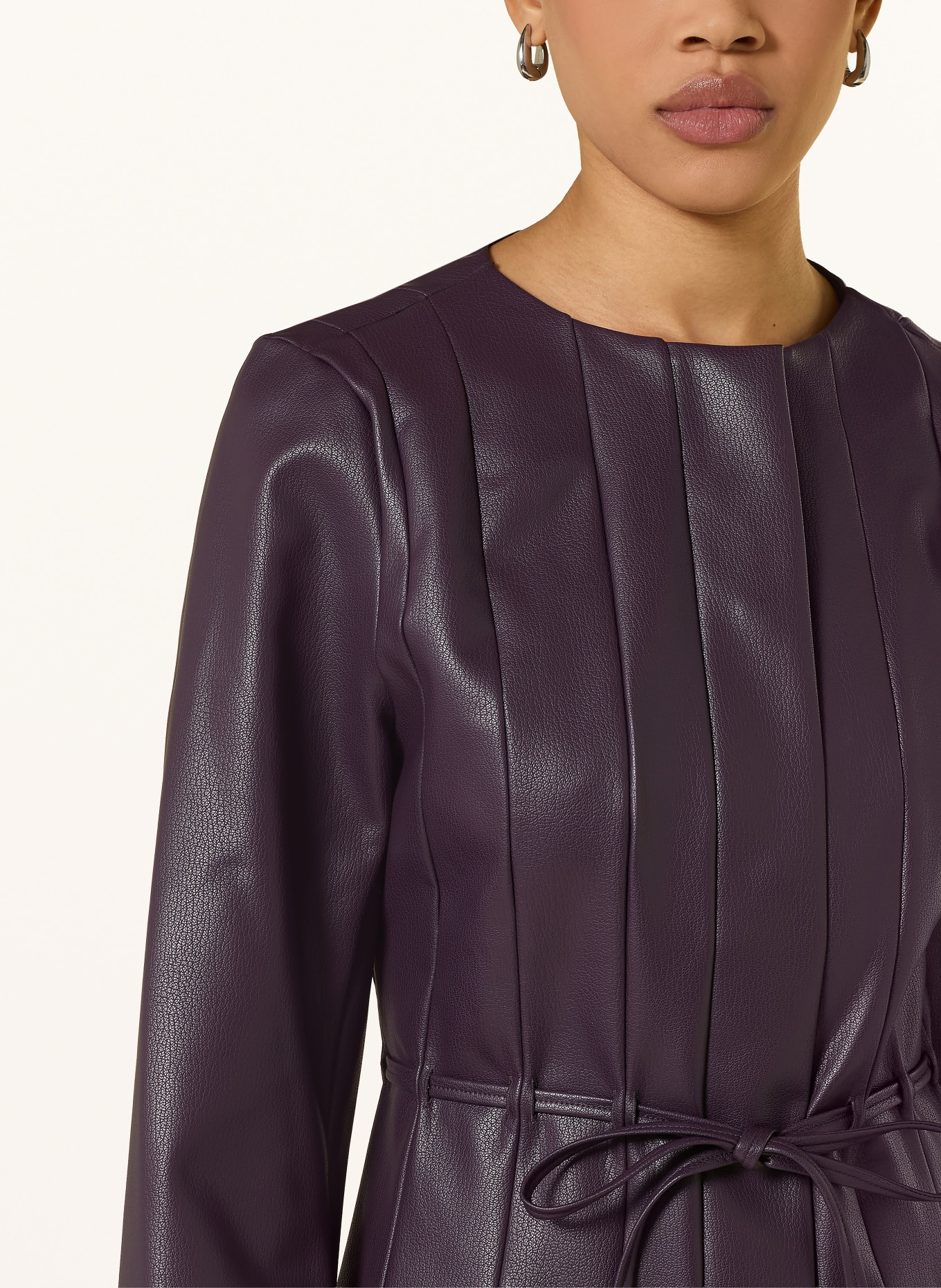 Rich & Royal Leather-look jacket: DARK PURPLE