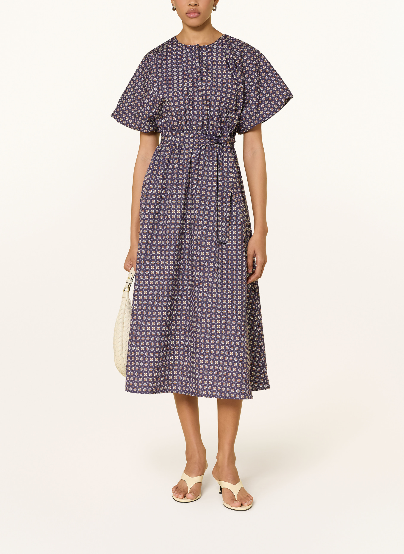 Rich & Royal Kleid: DUNKELLILA / ECRU / DUNKELORANGE