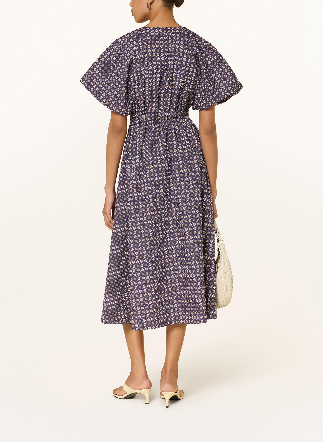 Rich & Royal Kleid: DUNKELLILA / ECRU / DUNKELORANGE