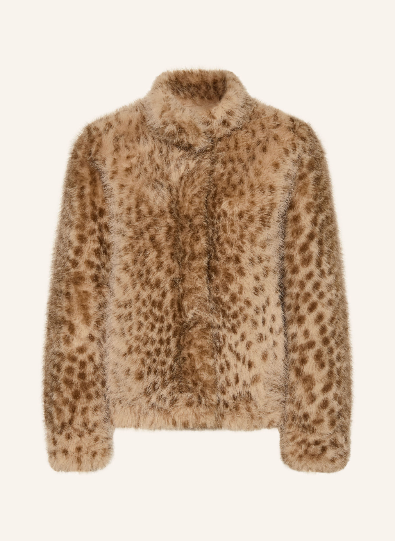Rich & Royal Kunstfell-Jacke: HELLBRAUN / BEIGE
