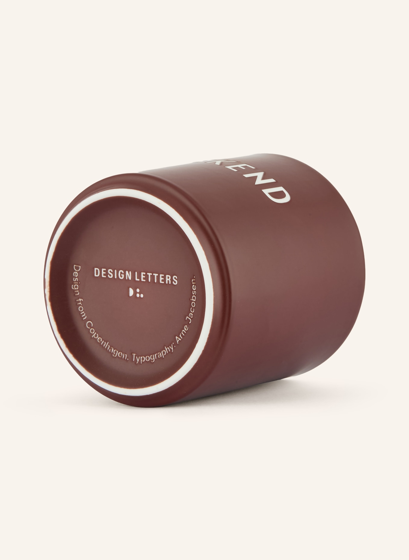 DESIGN LETTERS Mugs: DARK BROWN / WHITE