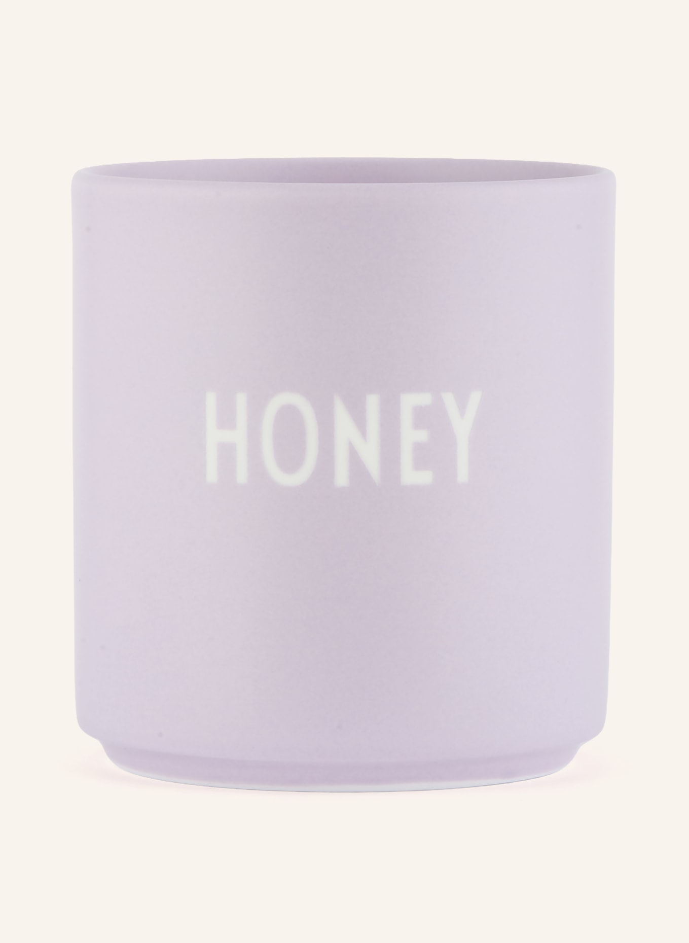 DESIGN LETTERS Becher: HELLLILA / WEISS