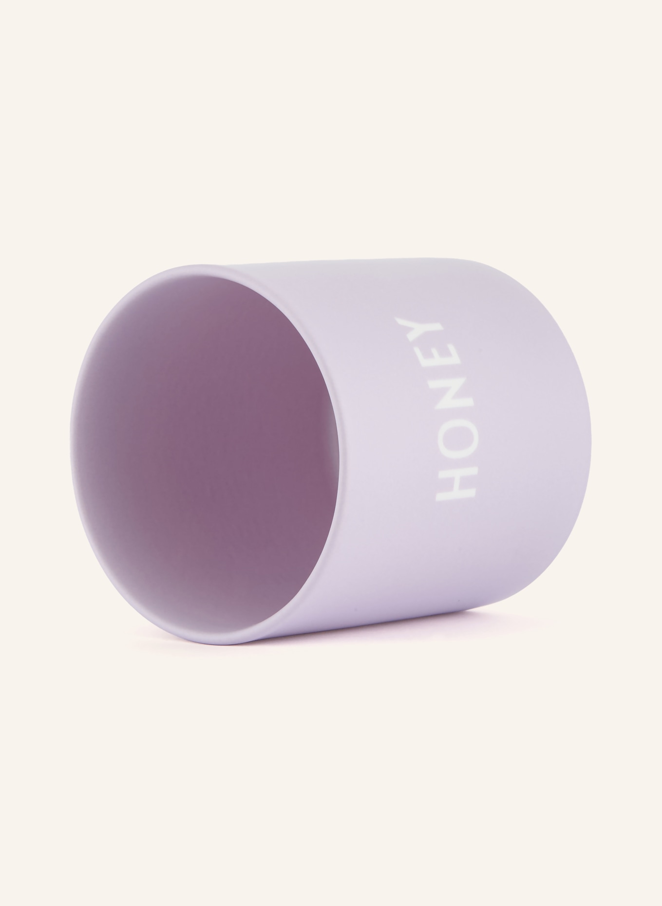 DESIGN LETTERS Becher: HELLLILA / WEISS