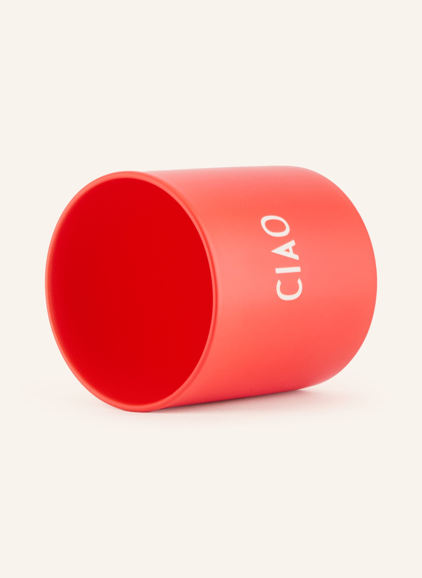 DESIGN LETTERS Becher: NEONROT / WEISS