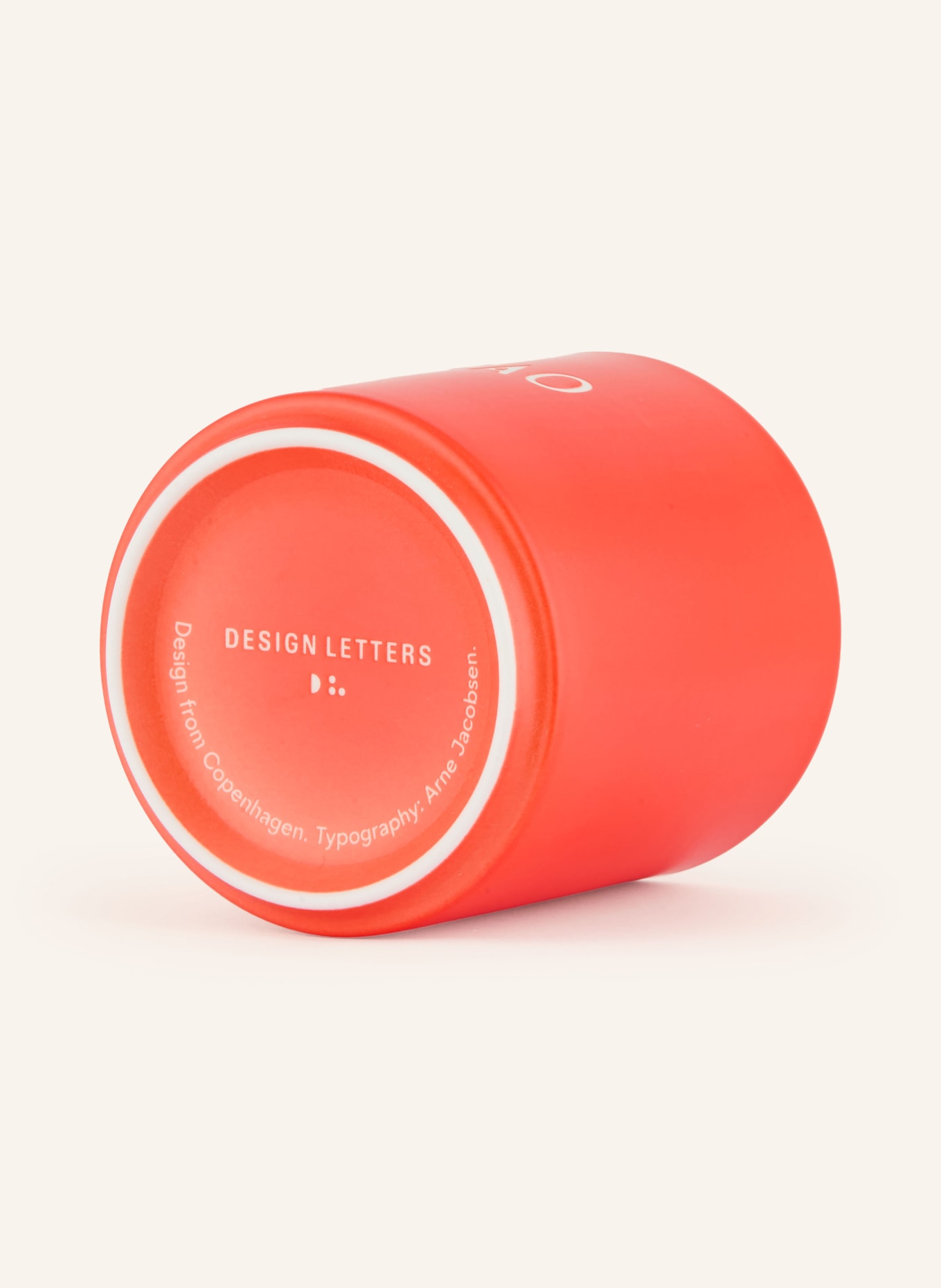 DESIGN LETTERS Becher: NEONROT / WEISS