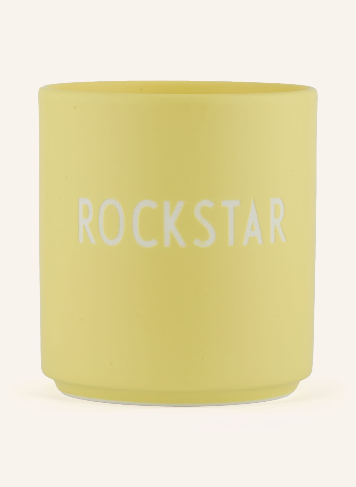 DESIGN LETTERS Becher: GELB / WEISS