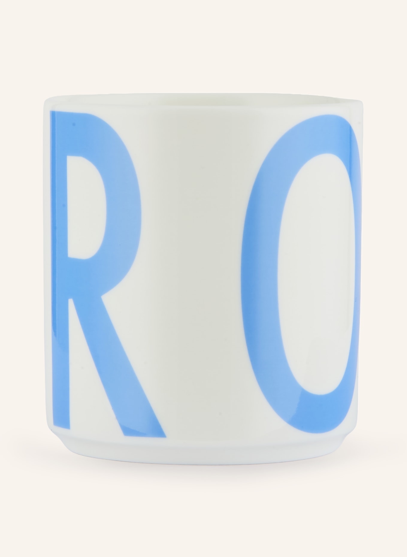 DESIGN LETTERS Becher: WEISS / BLAUGRAU