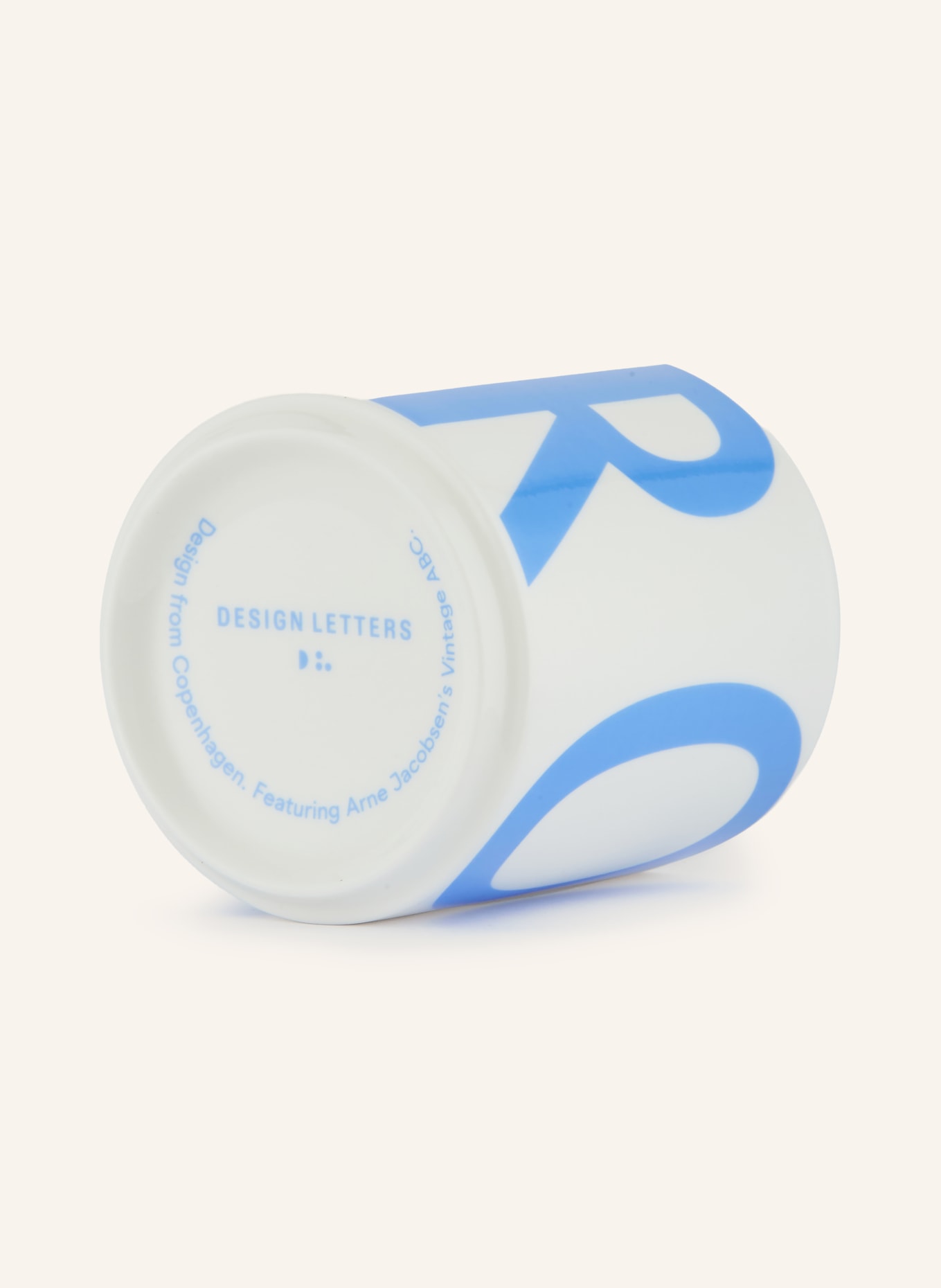 DESIGN LETTERS Becher: WEISS / BLAUGRAU