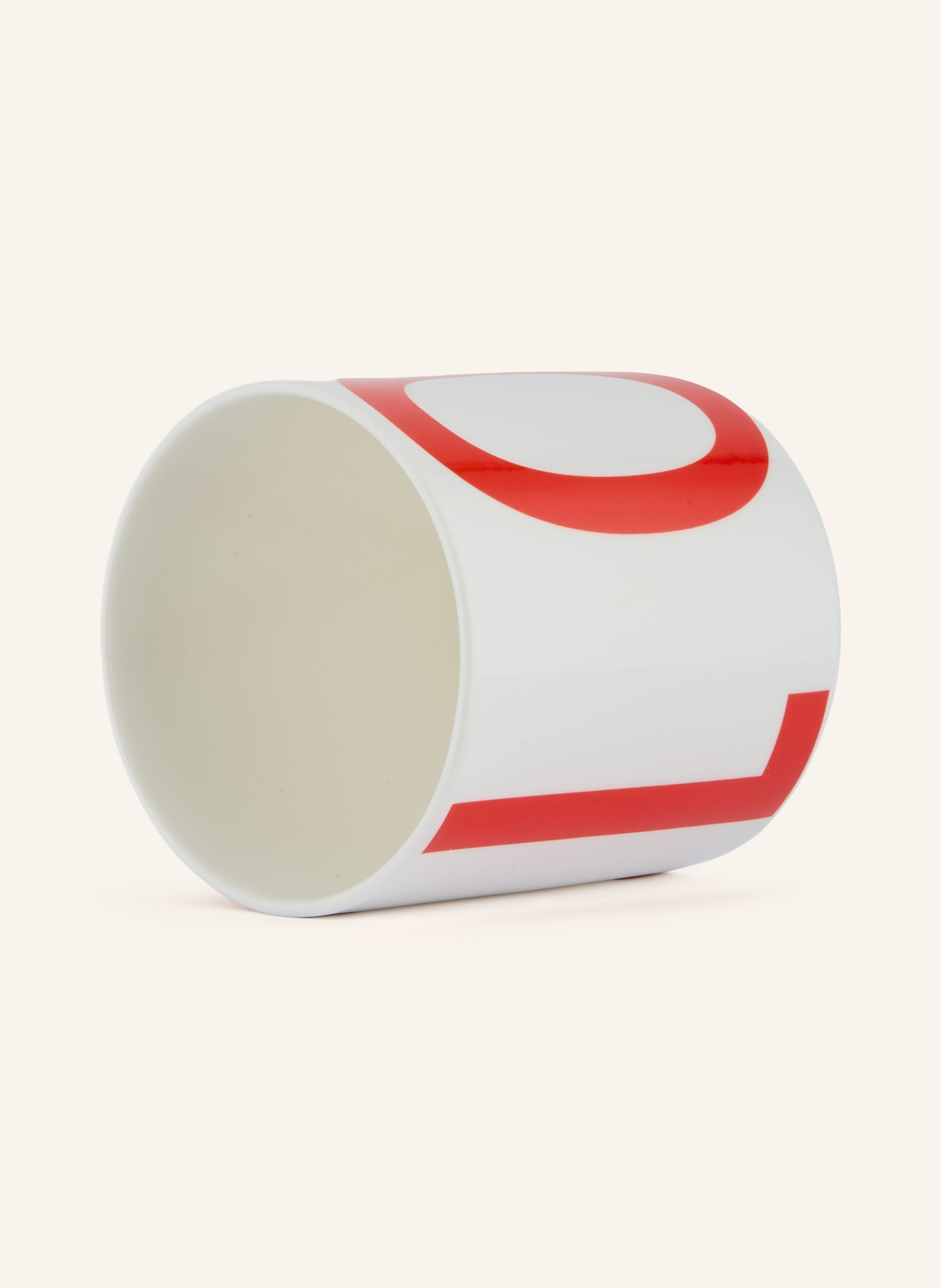 DESIGN LETTERS Becher: WEISS / NEONROT