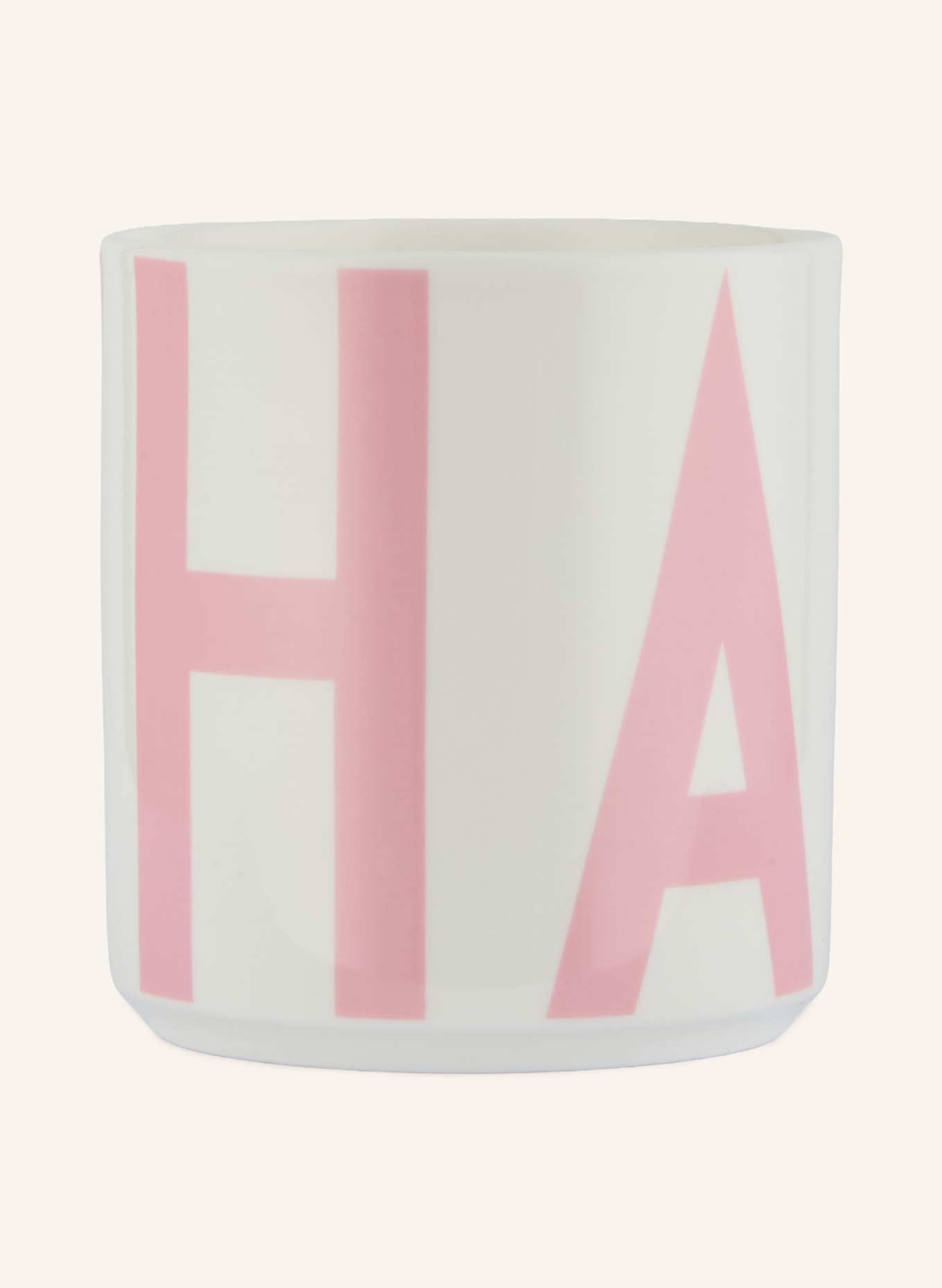 DESIGN LETTERS Becher: WEISS / ROSA