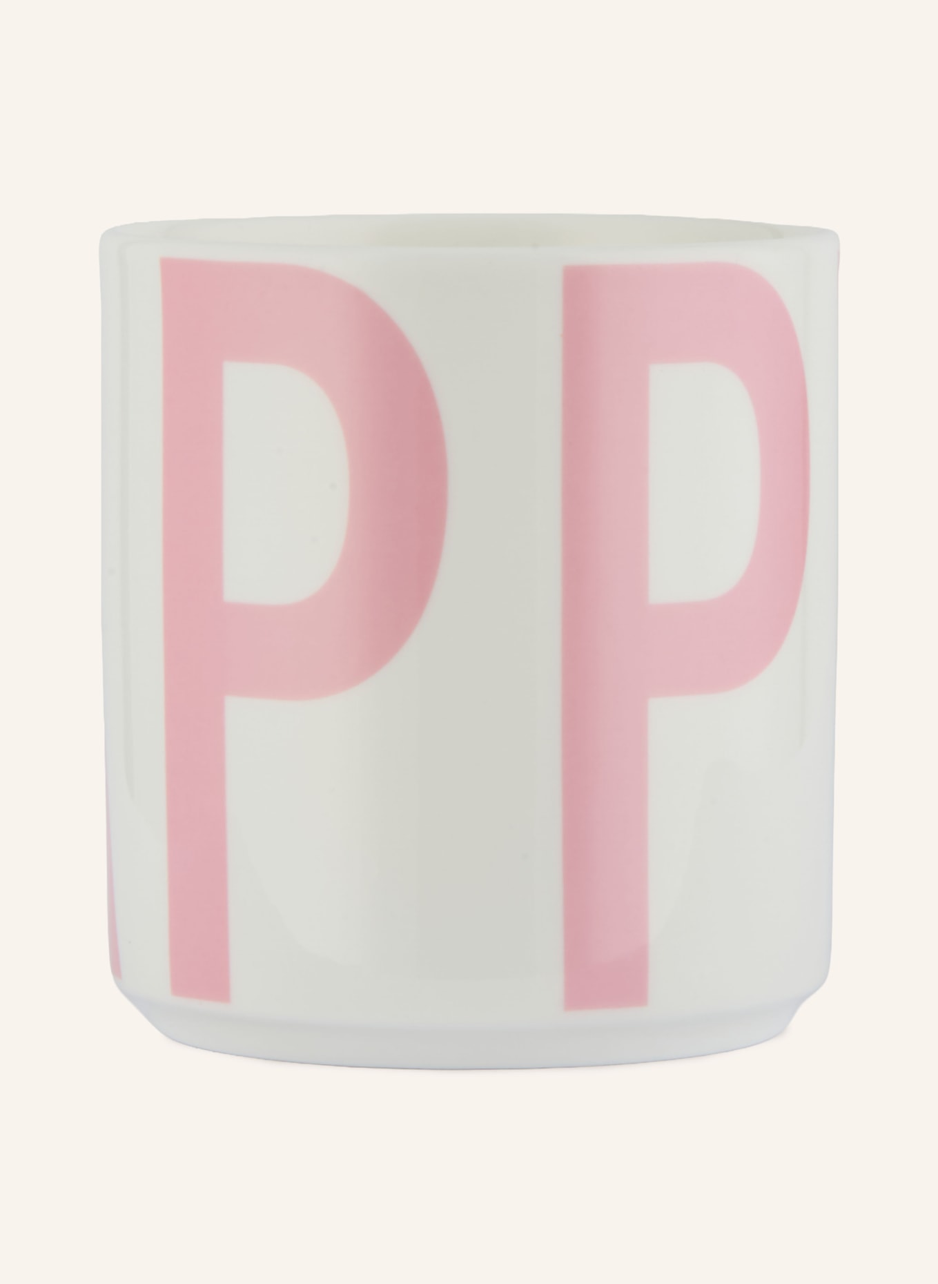 DESIGN LETTERS Becher: WEISS / ROSA