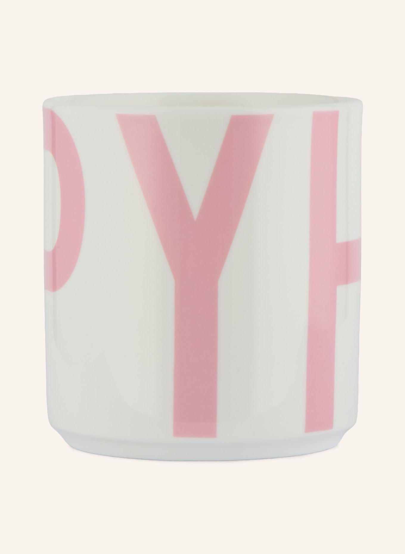 DESIGN LETTERS Becher: WEISS / ROSA