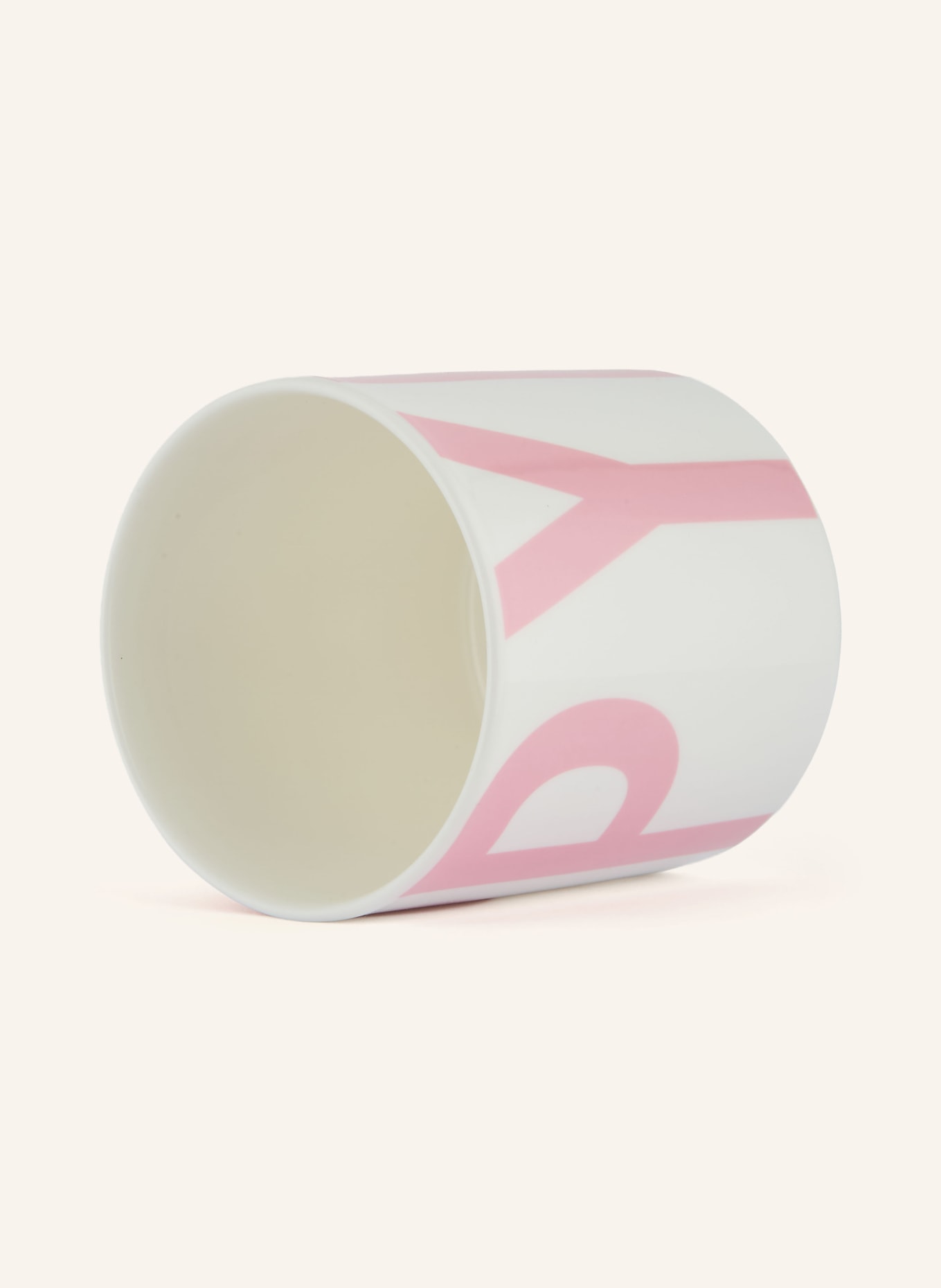 DESIGN LETTERS Becher: WEISS / ROSA