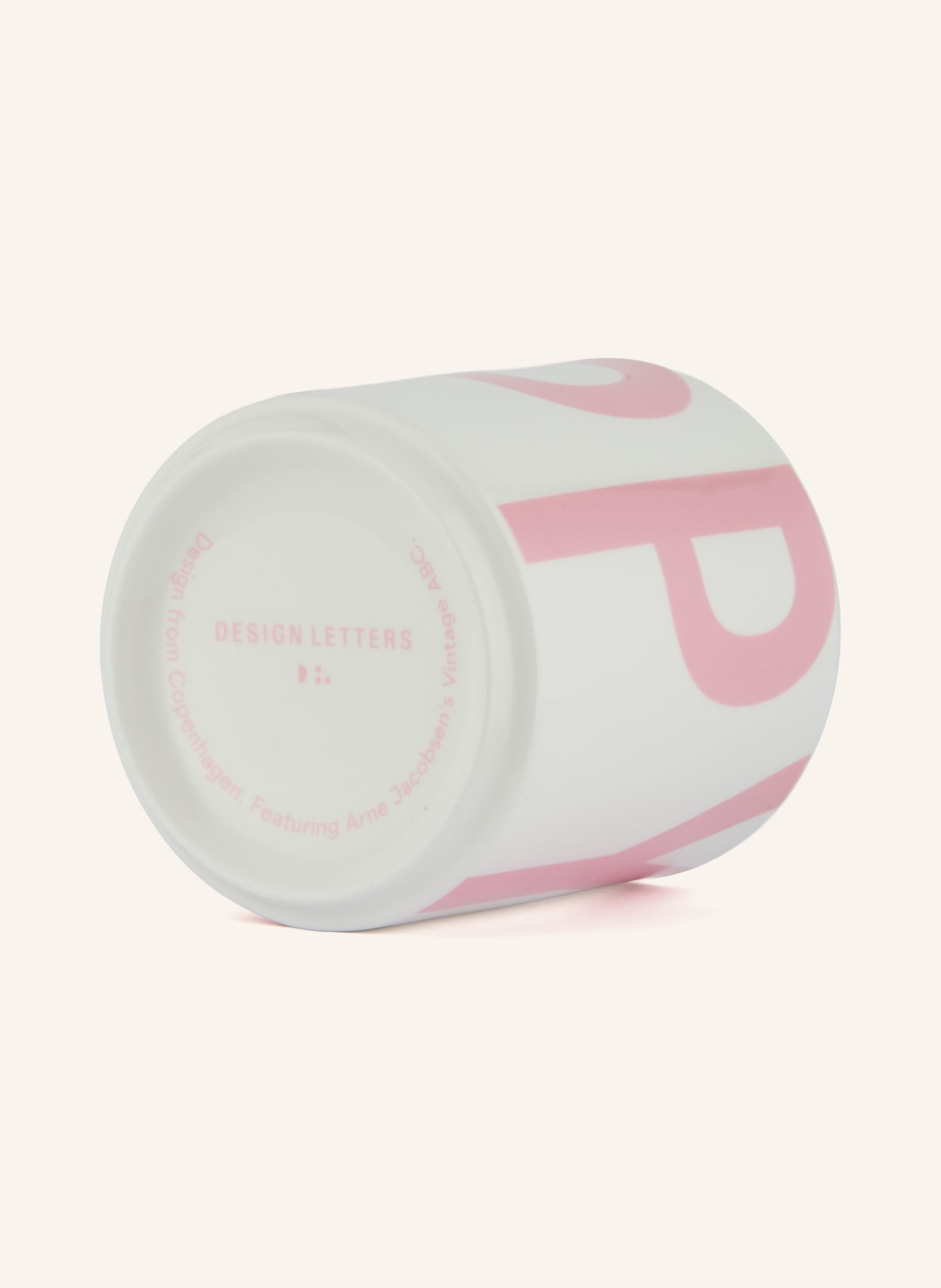 DESIGN LETTERS Becher: WEISS / ROSA